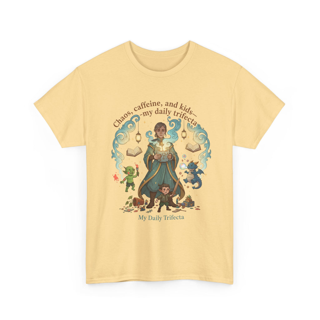 DND Chaos, Caffeine & Kids Parent T-Shirt — Magical Fantasy Roleplay Tee