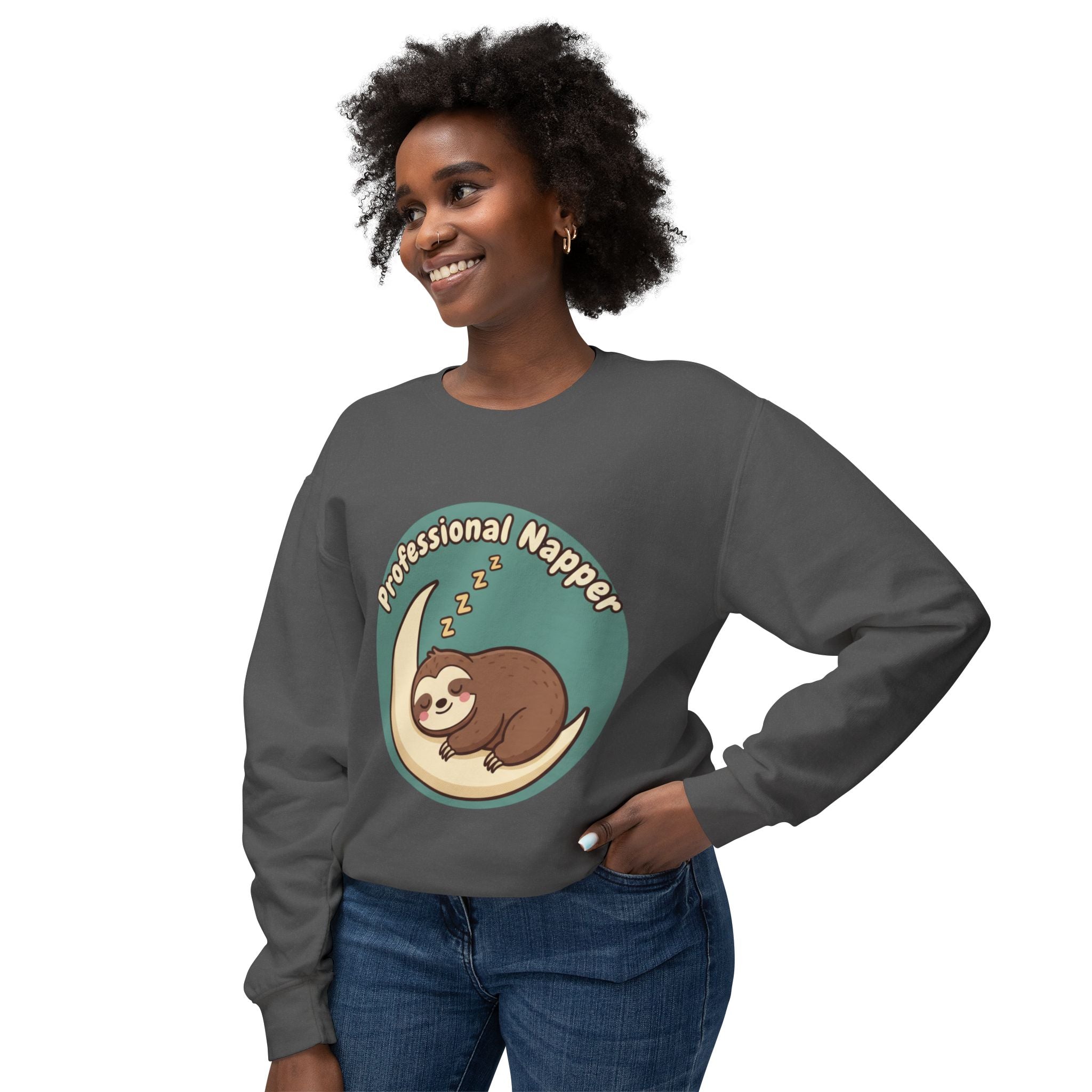 “Professional Sleeper” Crewneck Sweatshirt — Funny Pullover