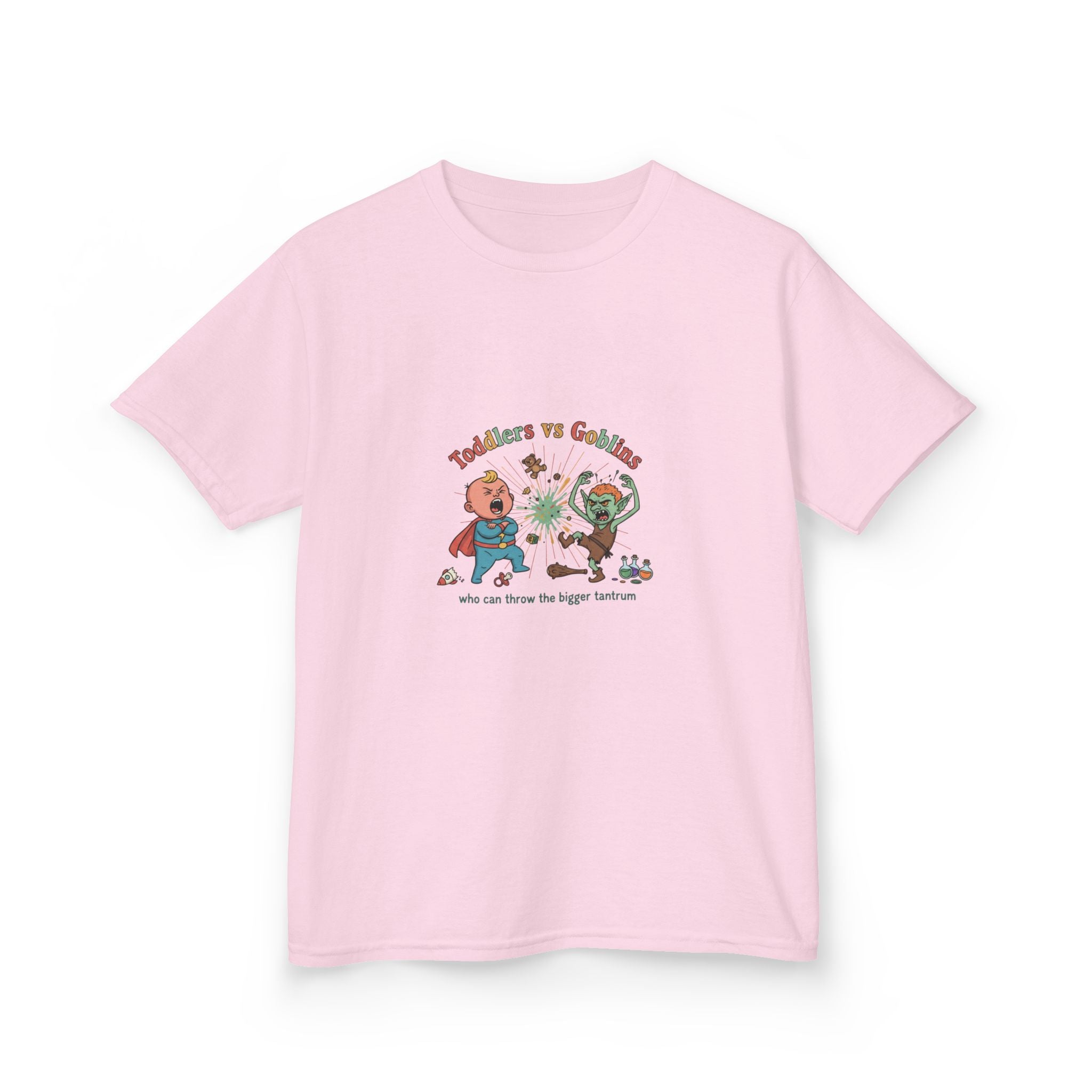 Toddlers vs. Goblins Kids T-Shirt — 'Who Can Throw the Bigger Tantrum'