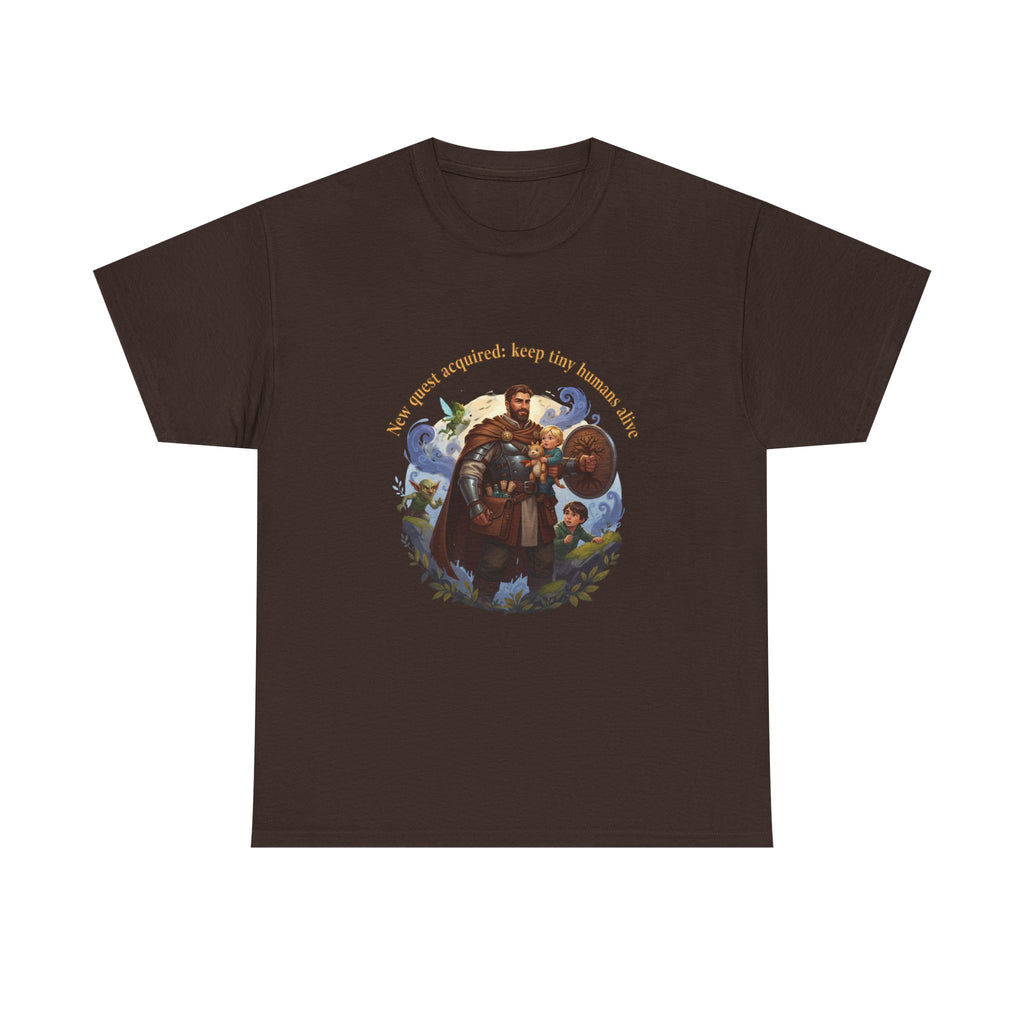New Quest Acquired: Keep Tiny Humans Alive Dad Shirt — Father's Day Tee