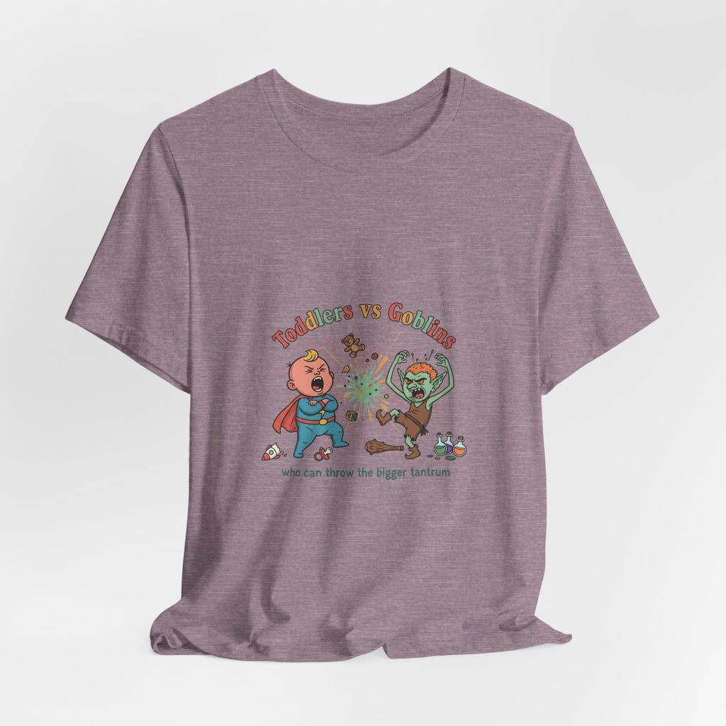 Goblins vs Toddlers T-Shirt — "Who Can Throw the Bigger Tantrum" Funny Kids & Parent Shirt