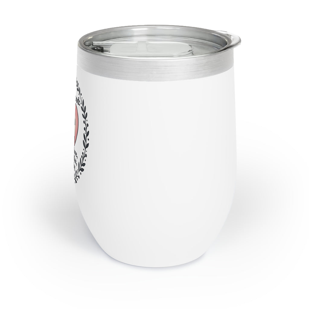 Chill Wine Tumbler – "Motherhood: Coffee Fueled, Wine Substained" Stainless Travel Cup
