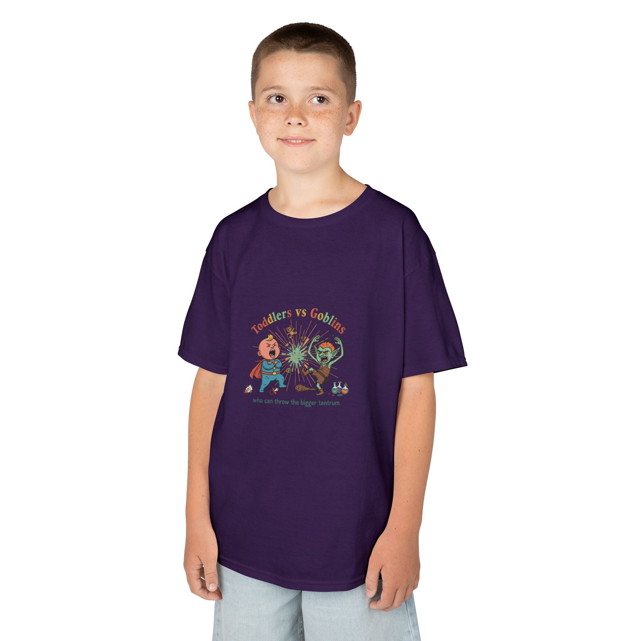 Toddlers vs. Goblins Kids T-Shirt — 'Who Can Throw the Bigger Tantrum'