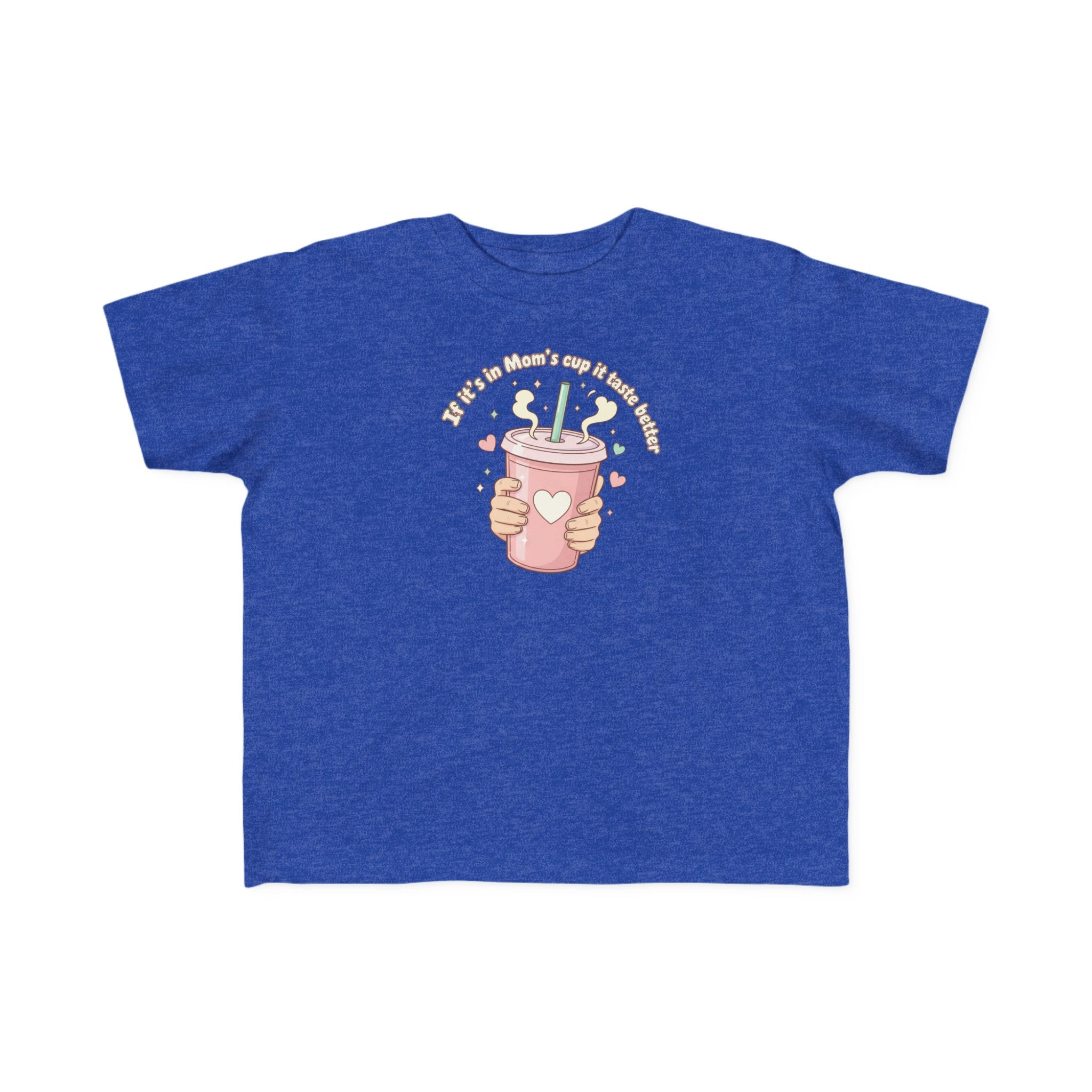 Toddler Tee — Cute Graphic 'Drinking from Mom's Cup' Humorous Kids Shirt