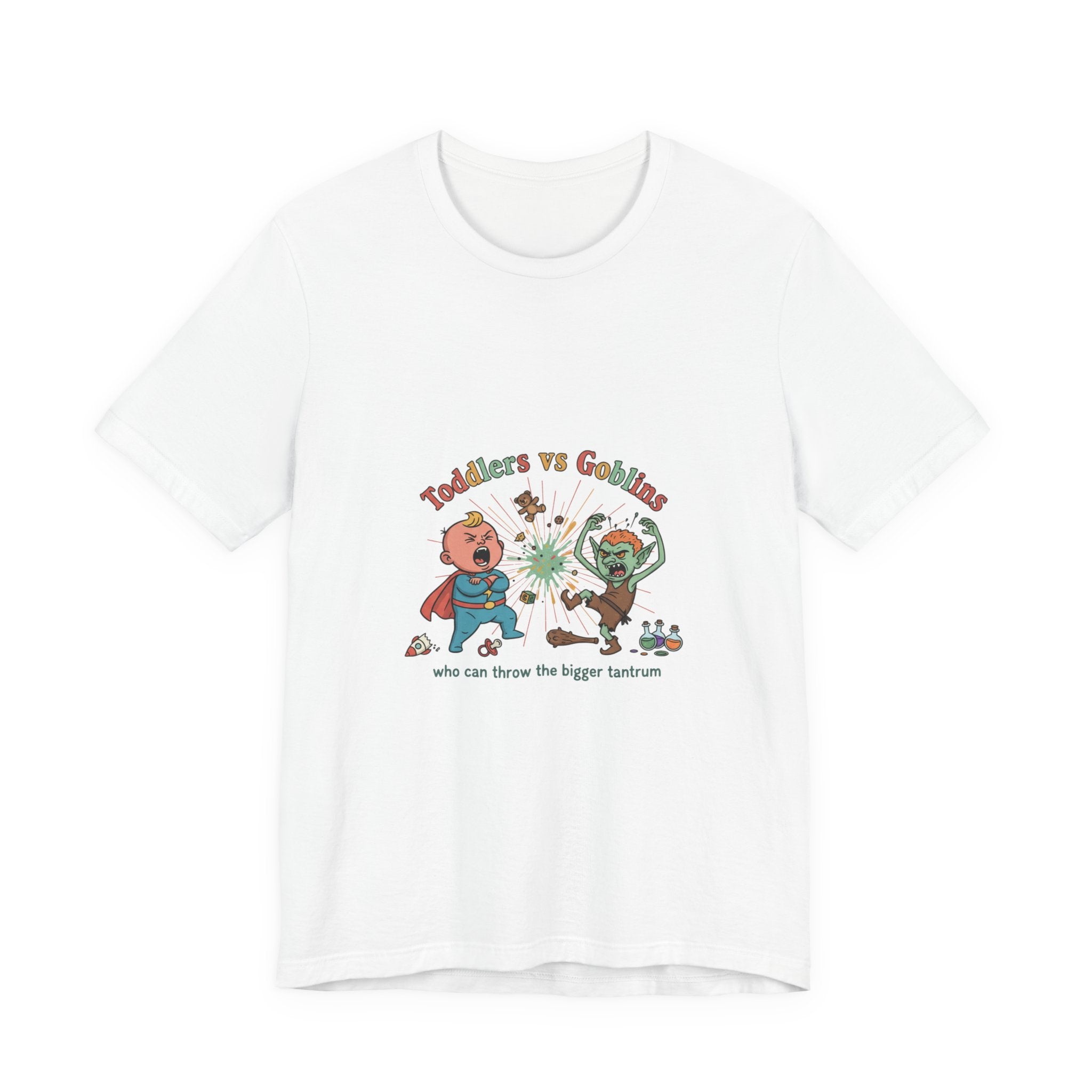 Goblins vs Toddlers T-Shirt — "Who Can Throw the Bigger Tantrum" Funny Kids & Parent Shirt