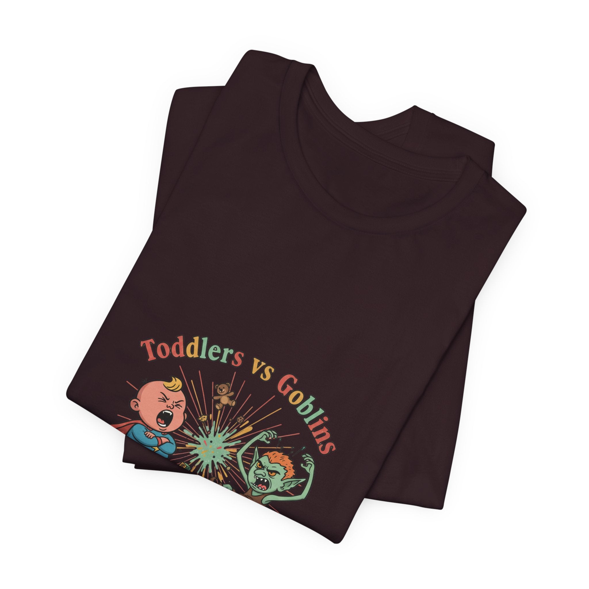 Goblins vs Toddlers T-Shirt — "Who Can Throw the Bigger Tantrum" Funny Kids & Parent Shirt