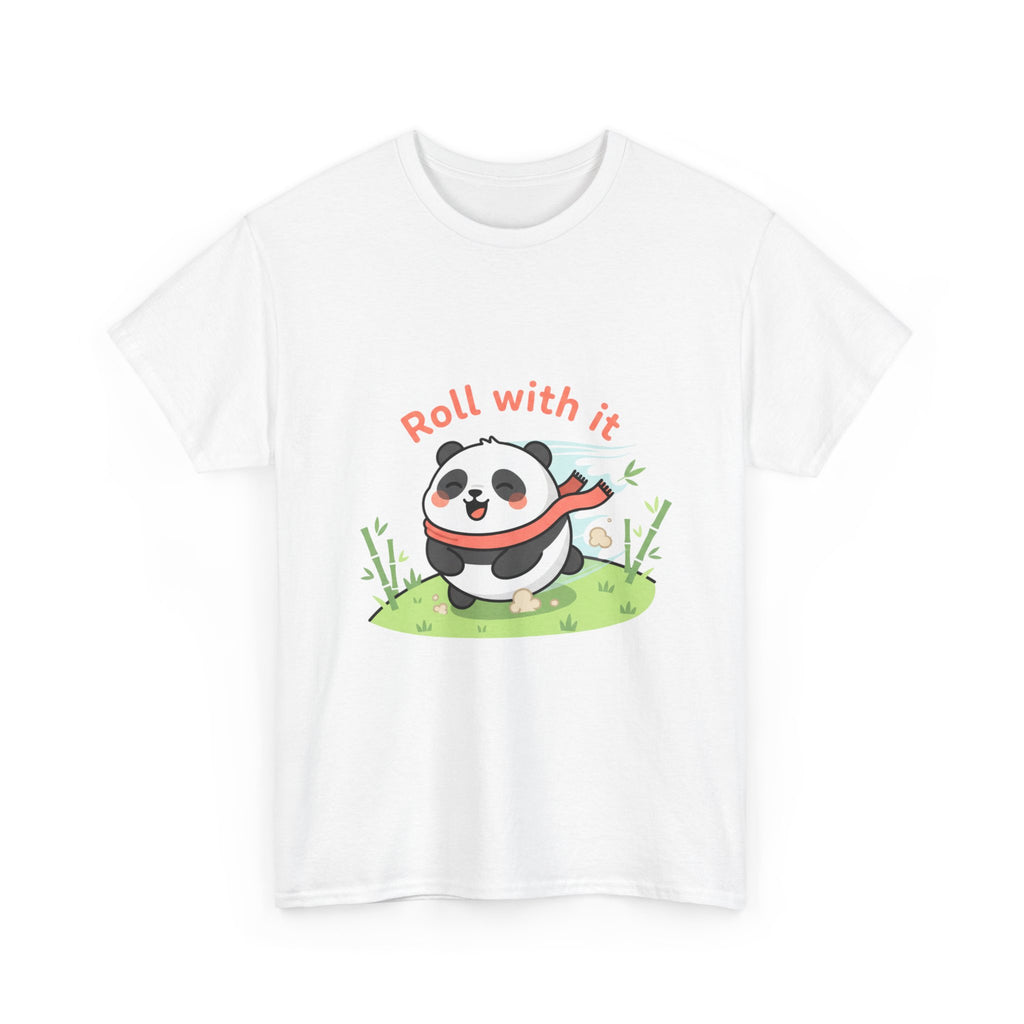 Panda "Roll With It" Cartoon Tee
