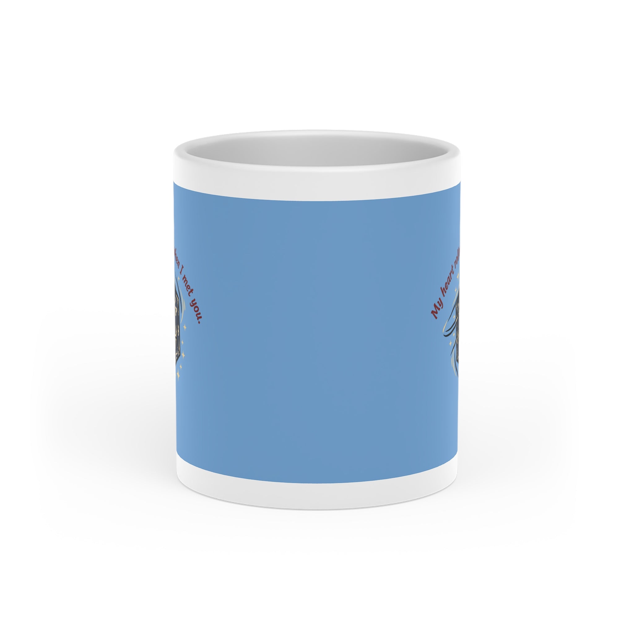 Heart-Shaped Mug — "My Heart Rolled a Crit When I Met You" RPG Love Coffee Cup