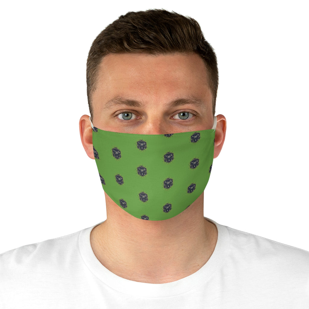 D20 Dice Green Reusable Cotton Protective Mask