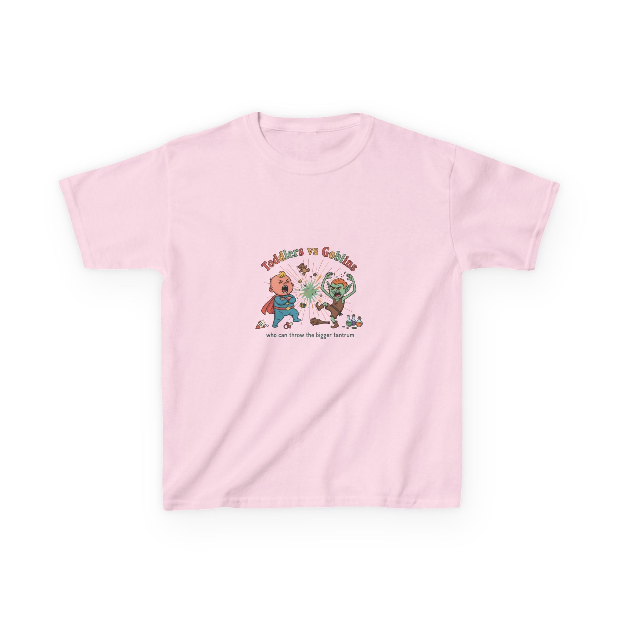 Toddlers vs. Goblins Kids T-Shirt — 'Who Can Throw the Bigger Tantrum'