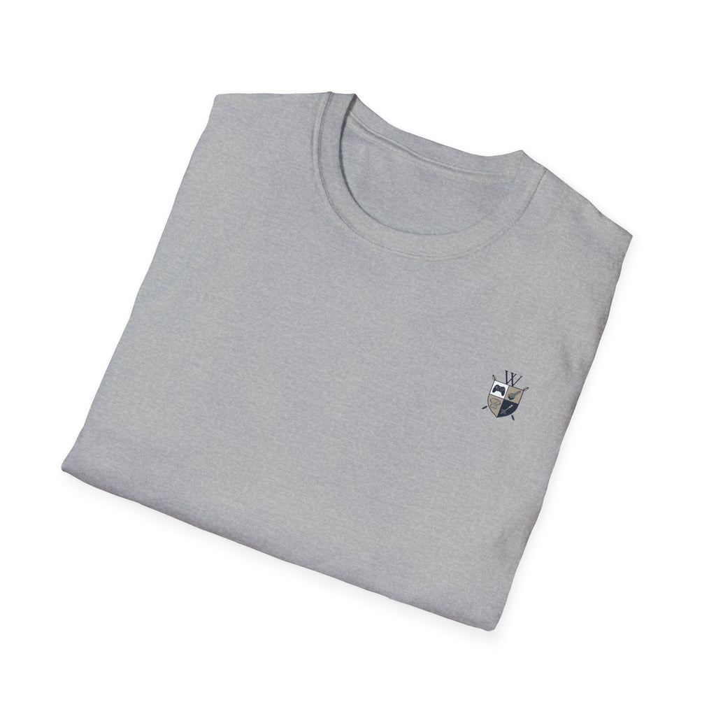 Motherhood Badge T-Shirt — "Motherhood: Fueled by Love, Coffee & Wine" Graphic Tee