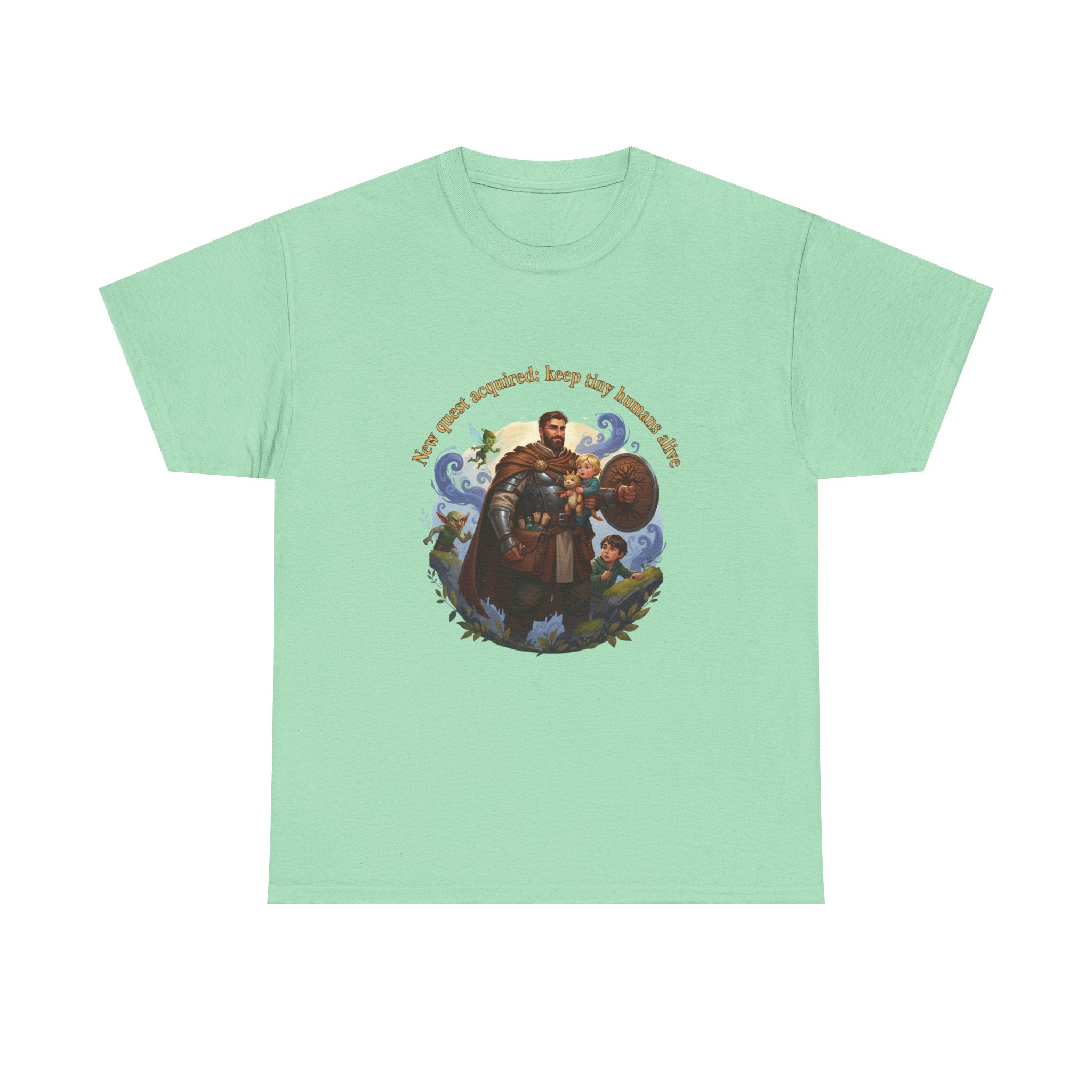 New Quest Acquired: Keep Tiny Humans Alive Dad Shirt — Father's Day Tee