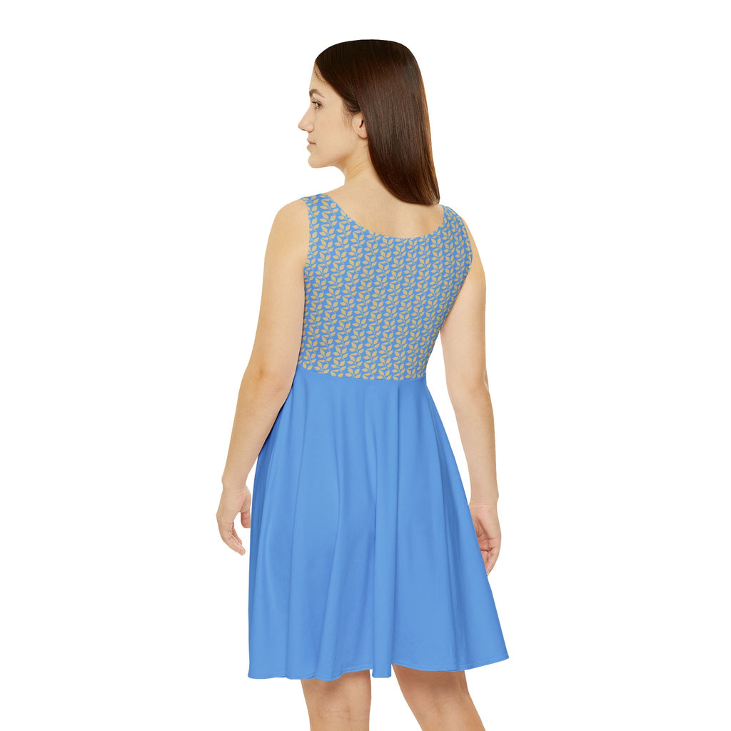 Floral Top, Flared A-Line Summer Dress