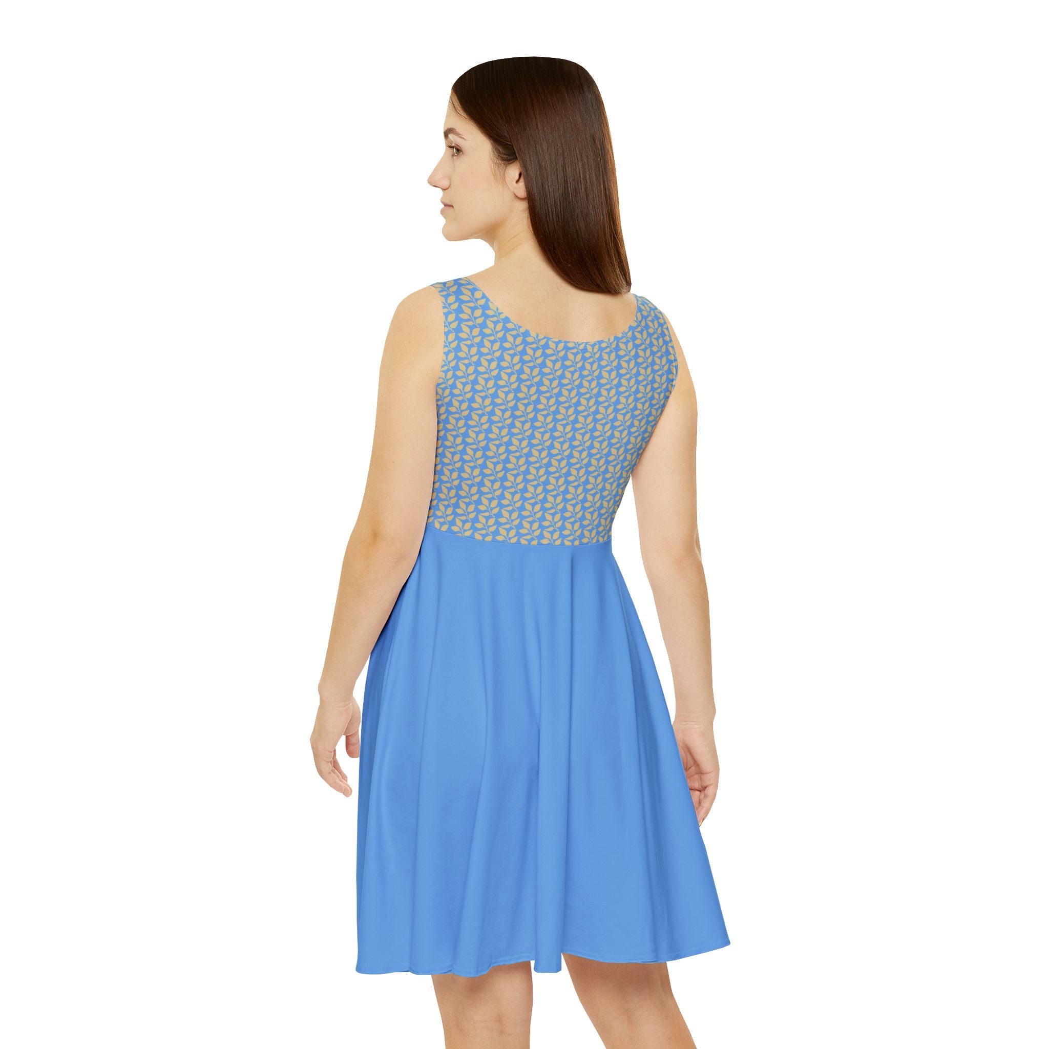 Floral Top, Flared A-Line Summer Dress
