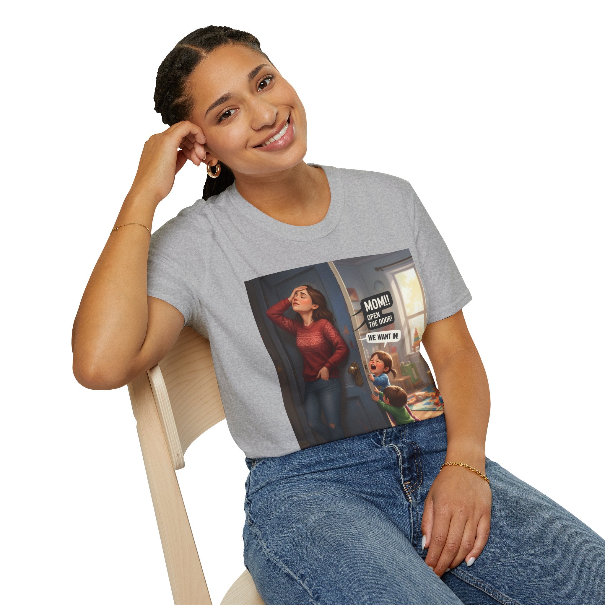 Funny Mom T-Shirt — "Taking 1 Minute" Parenting Humor Tee