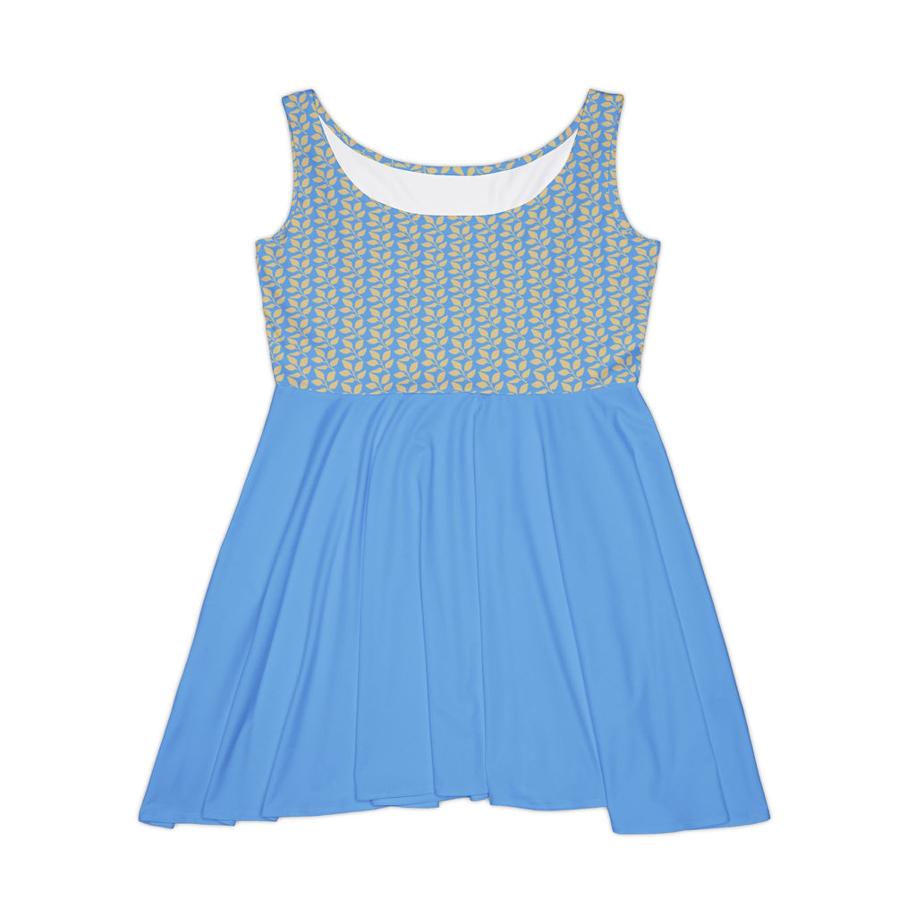 Floral Top, Flared A-Line Summer Dress
