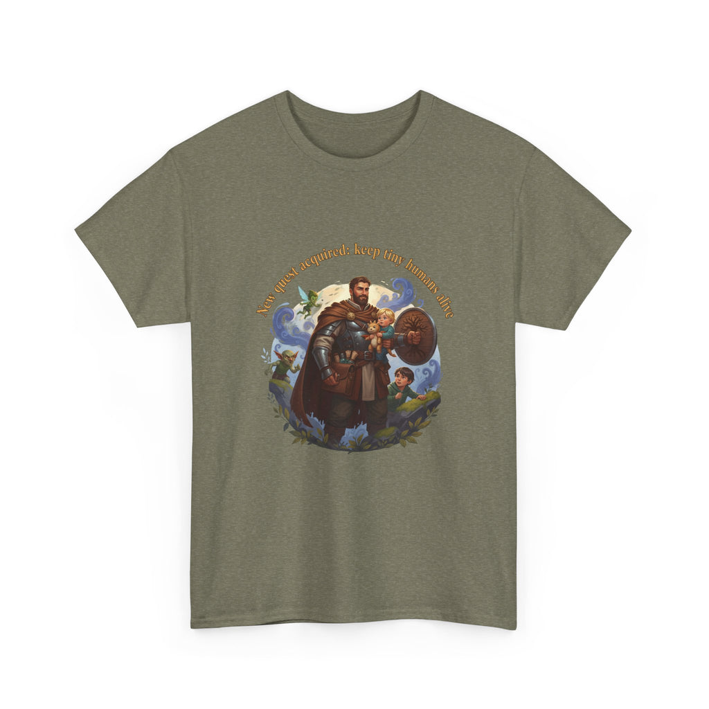 New Quest Acquired: Keep Tiny Humans Alive Dad Shirt — Father's Day Tee