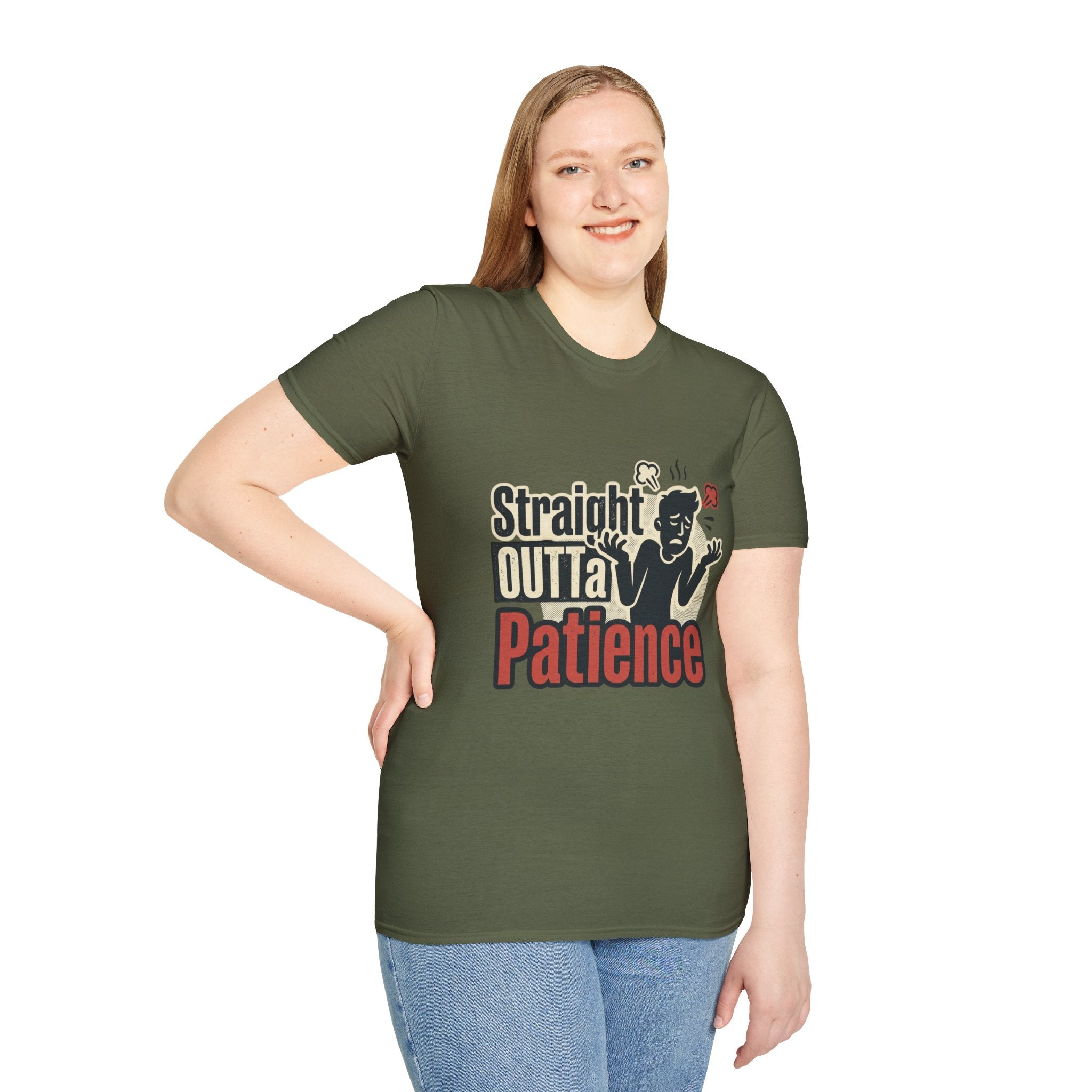 Straight Outta Patience T-Shirt — Funny Sarcastic Graphic Tee