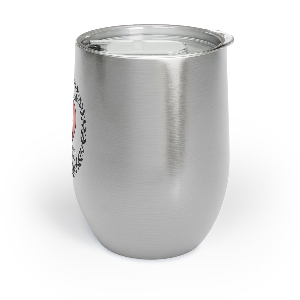 Chill Wine Tumbler – "Motherhood: Coffee Fueled, Wine Substained" Stainless Travel Cup