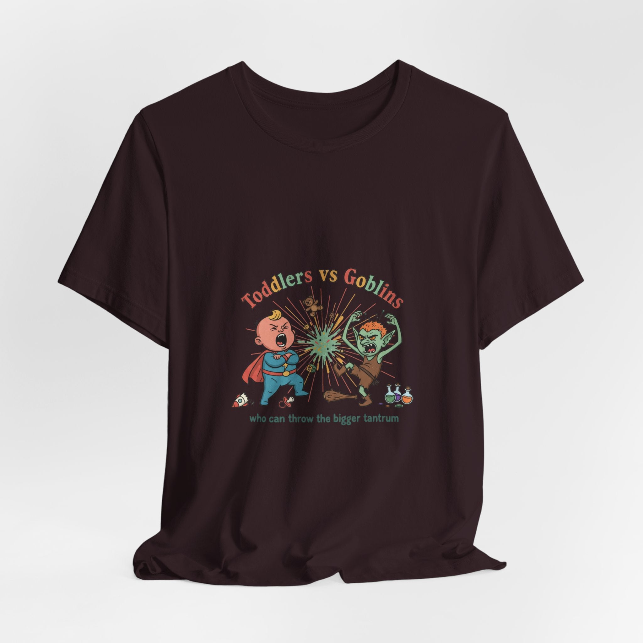 Goblins vs Toddlers T-Shirt — "Who Can Throw the Bigger Tantrum" Funny Kids & Parent Shirt