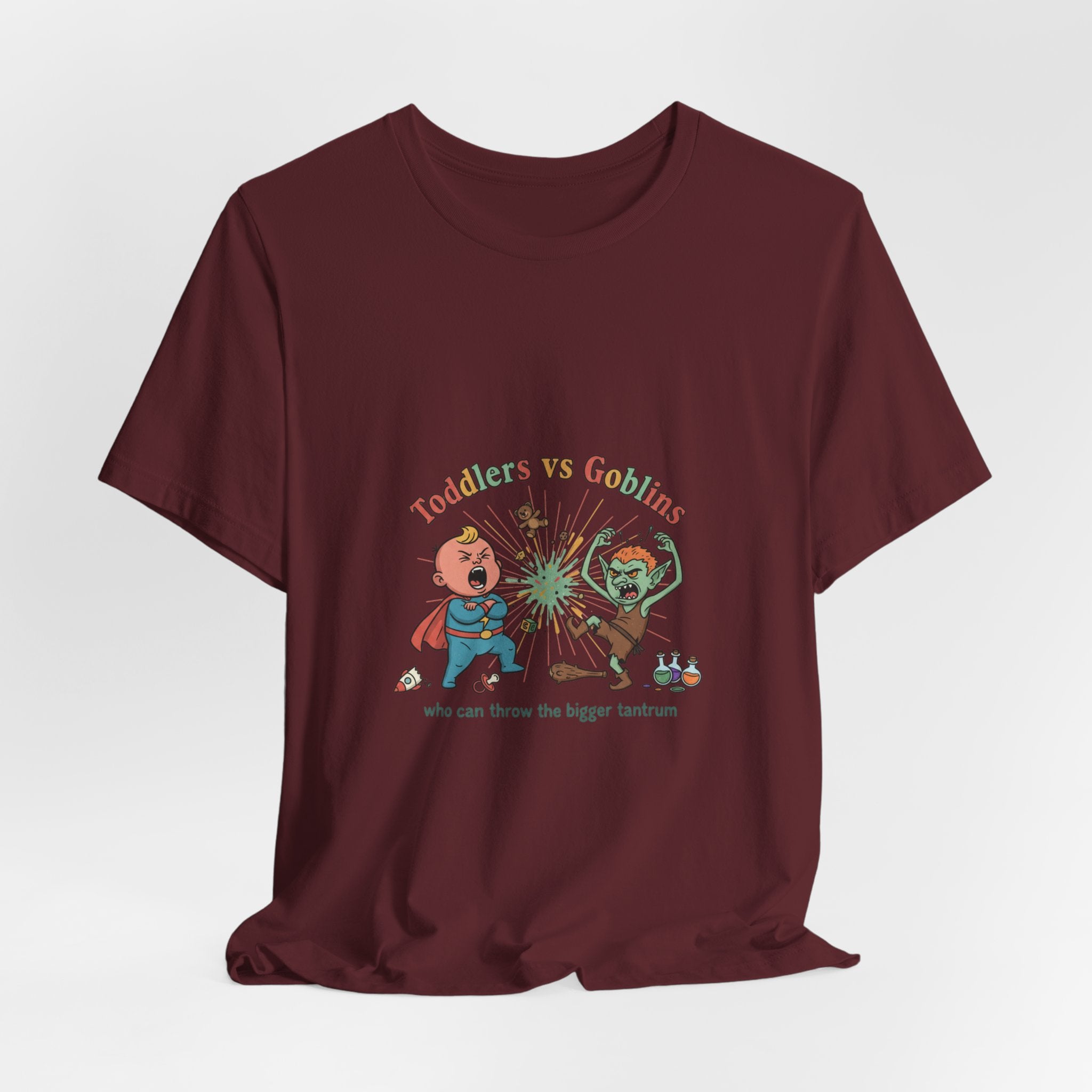 Goblins vs Toddlers T-Shirt — "Who Can Throw the Bigger Tantrum" Funny Kids & Parent Shirt
