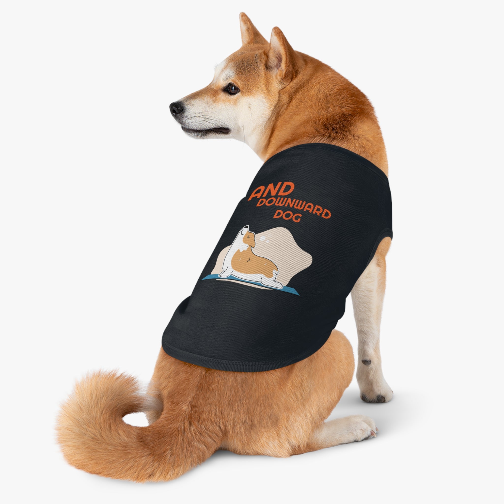 And Downward Dog Corgi Pet Tank Top — Cute Yoga Dog Shirt for Small Dogs