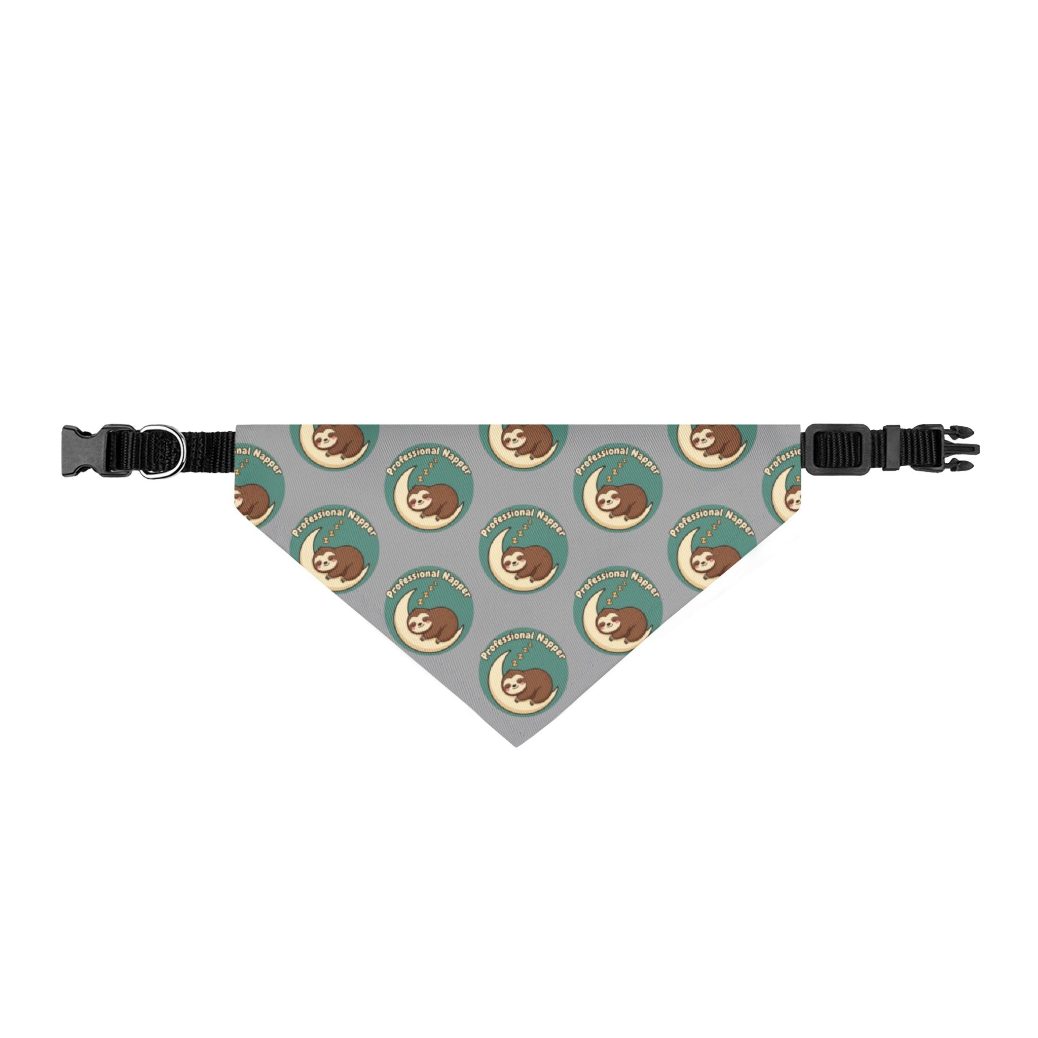 Sloth Sleeping Clip-On Bandana