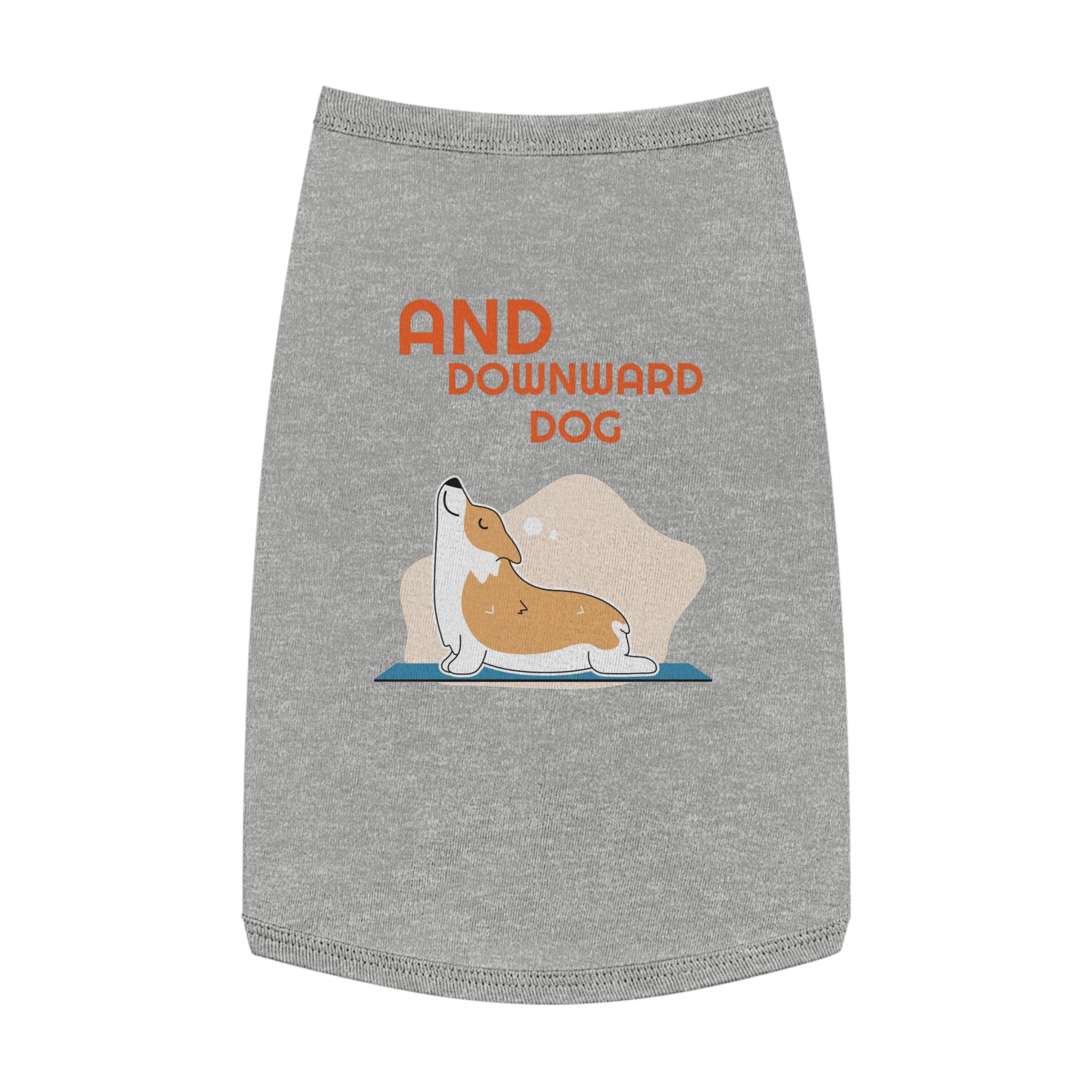And Downward Dog Corgi Pet Tank Top — Cute Yoga Dog Shirt for Small Dogs
