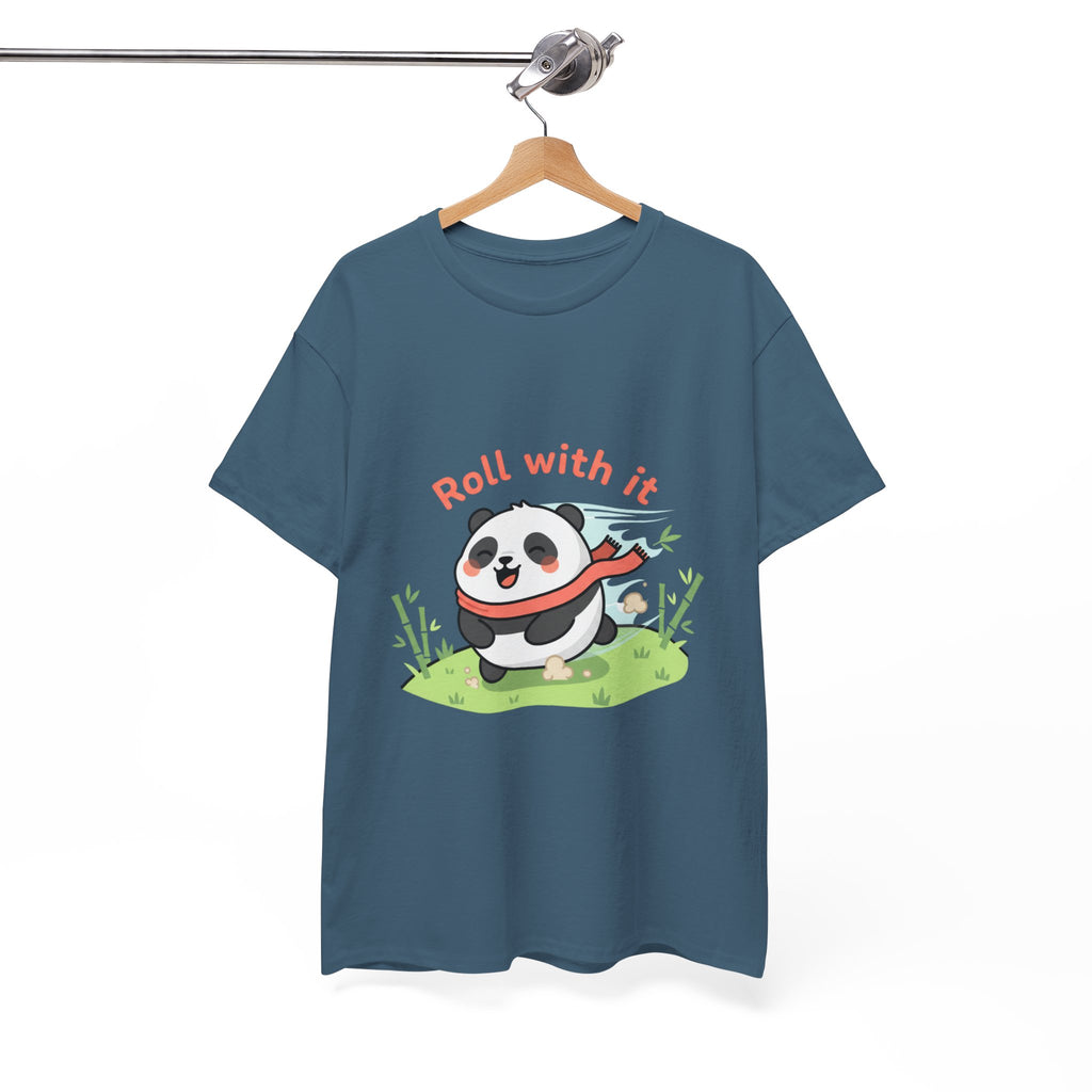 Panda "Roll With It" Cartoon Tee