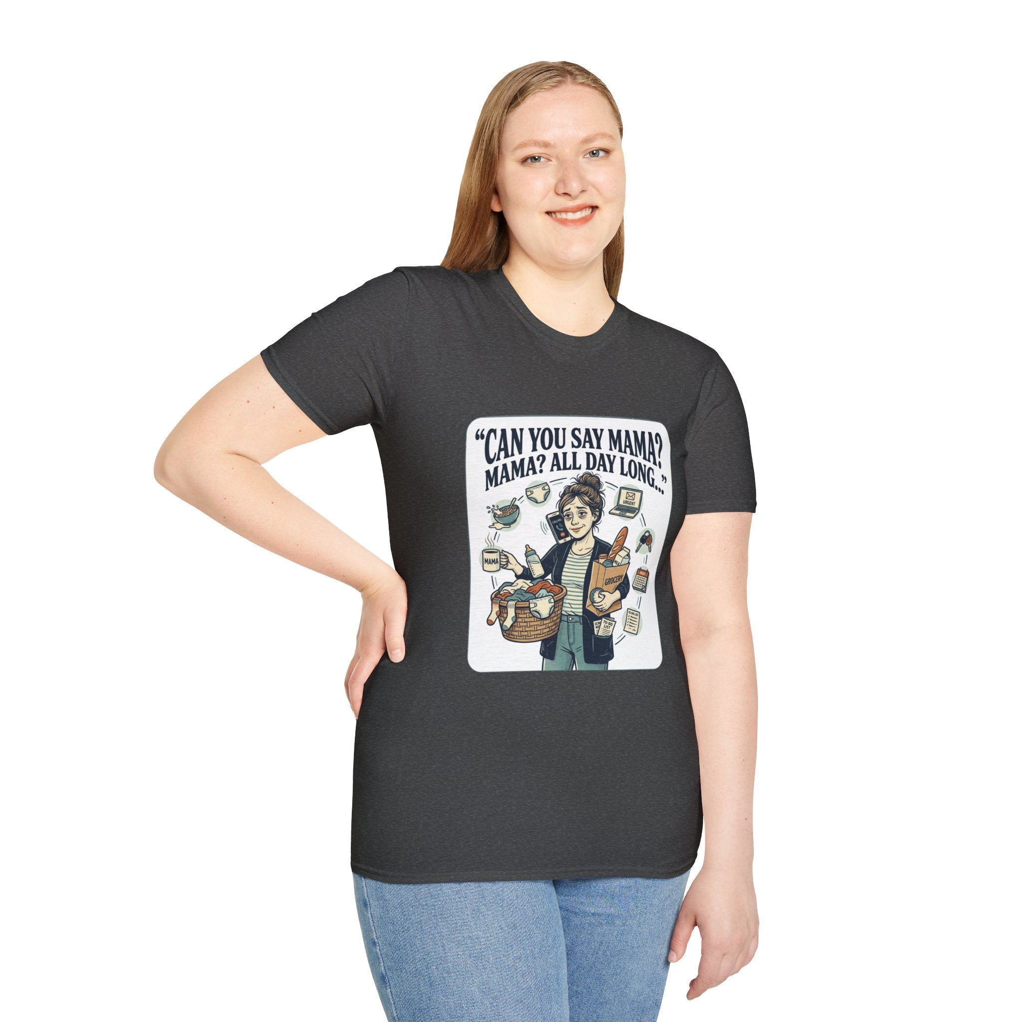 Can You Say Mama? Graphic T-Shirt — Funny Mom Life Illustration