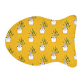Yellow Potted Cat Pattern Pet Feeding Mat — Cute Non-Slip Bowl Placemat for Cats