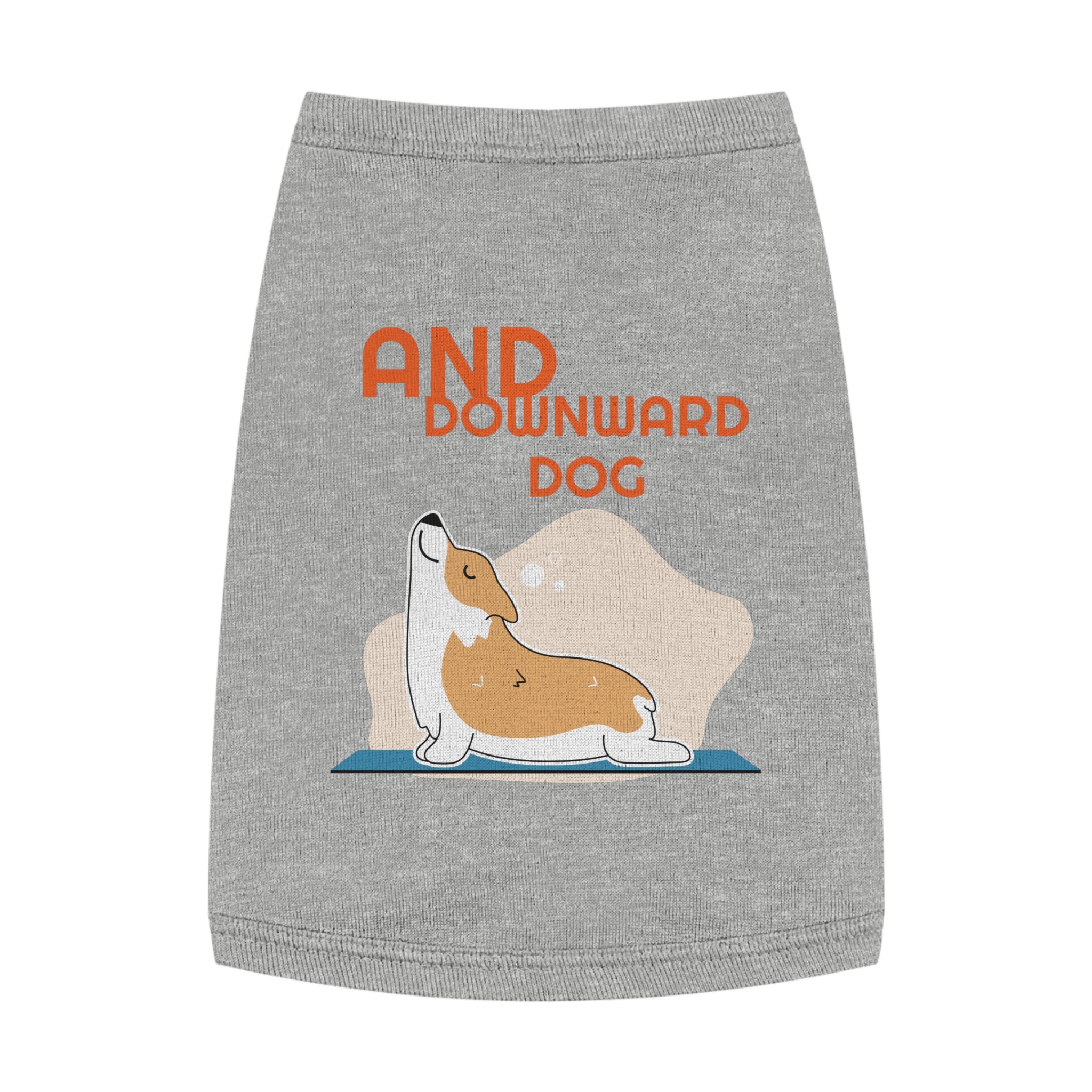 And Downward Dog Corgi Pet Tank Top — Cute Yoga Dog Shirt for Small Dogs