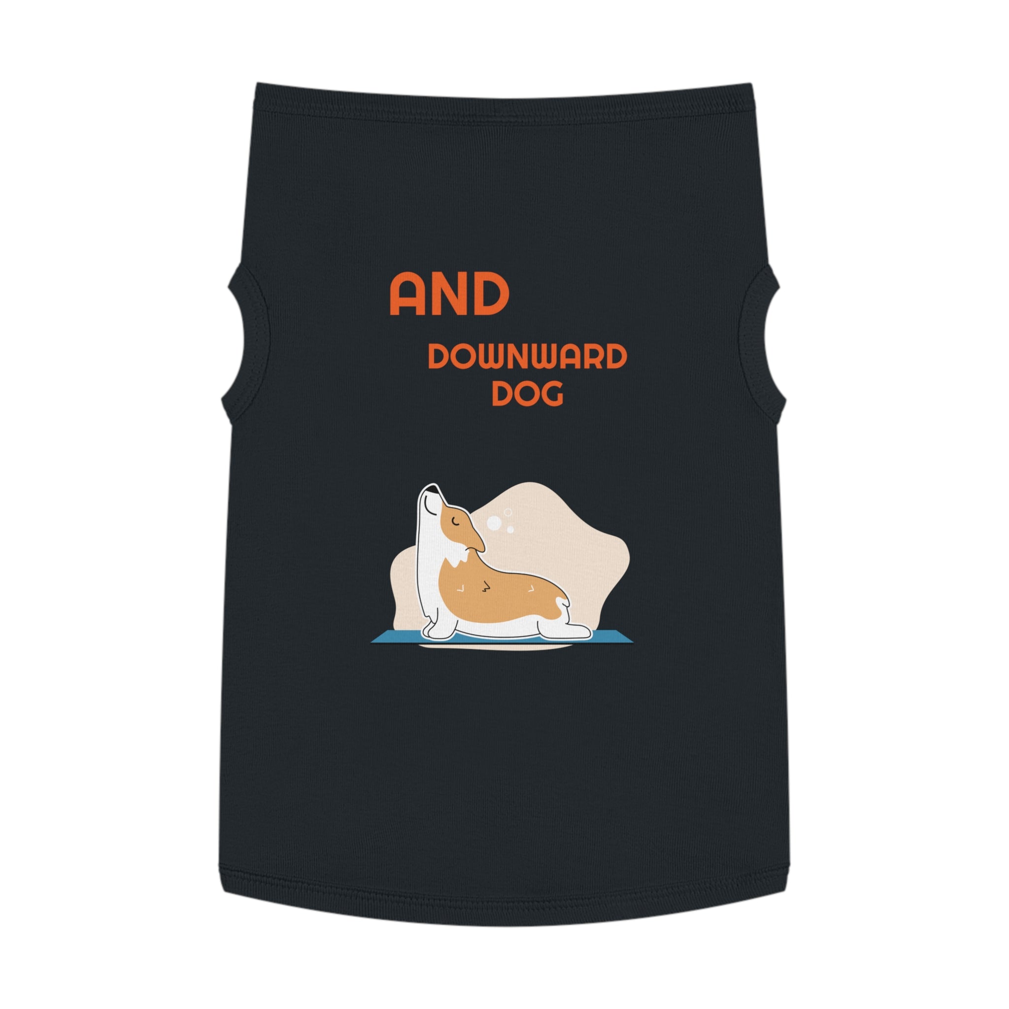 And Downward Dog Corgi Pet Tank Top — Cute Yoga Dog Shirt for Small Dogs