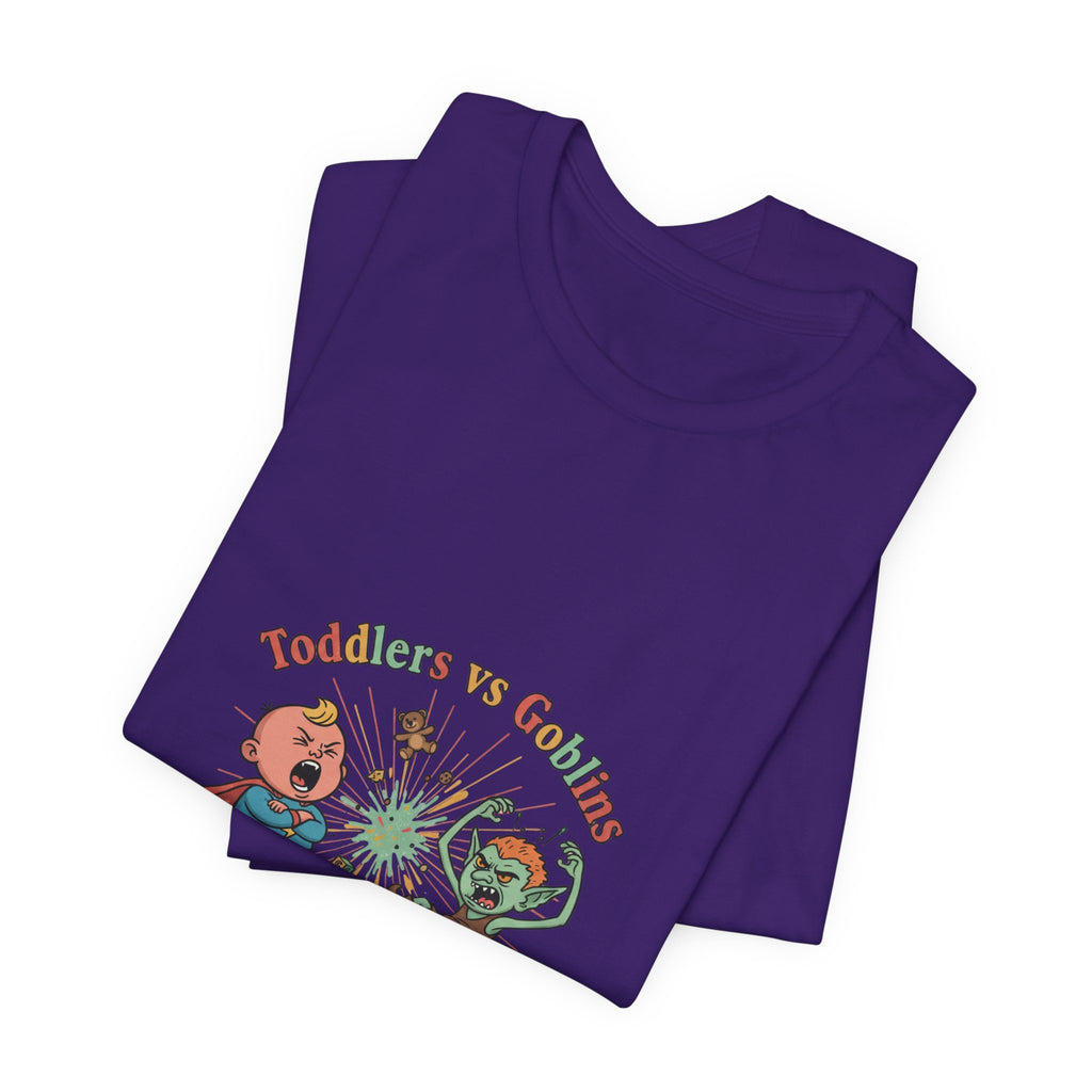 Goblins vs Toddlers T-Shirt — "Who Can Throw the Bigger Tantrum" Funny Kids & Parent Shirt