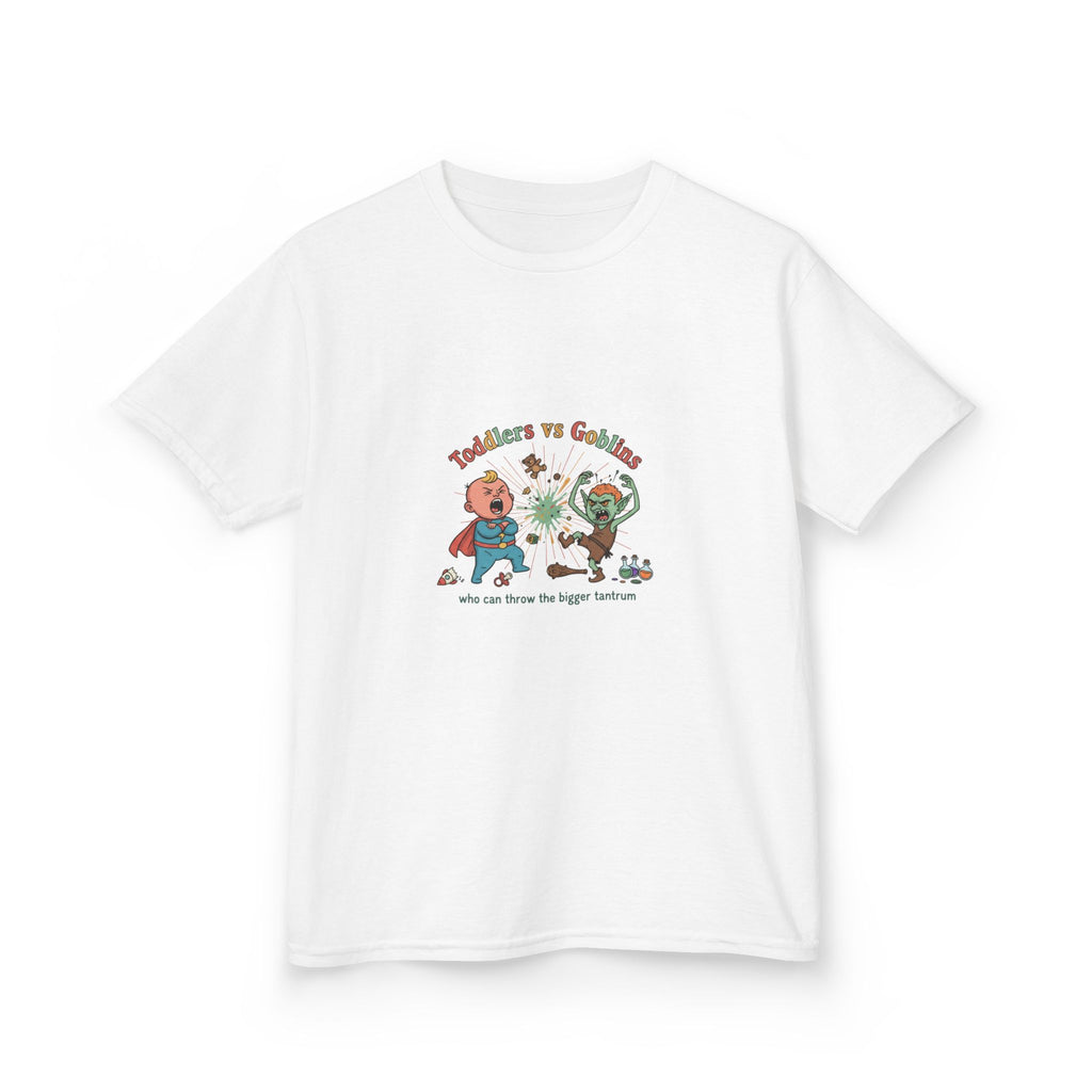Toddlers vs. Goblins Kids T-Shirt — 'Who Can Throw the Bigger Tantrum'