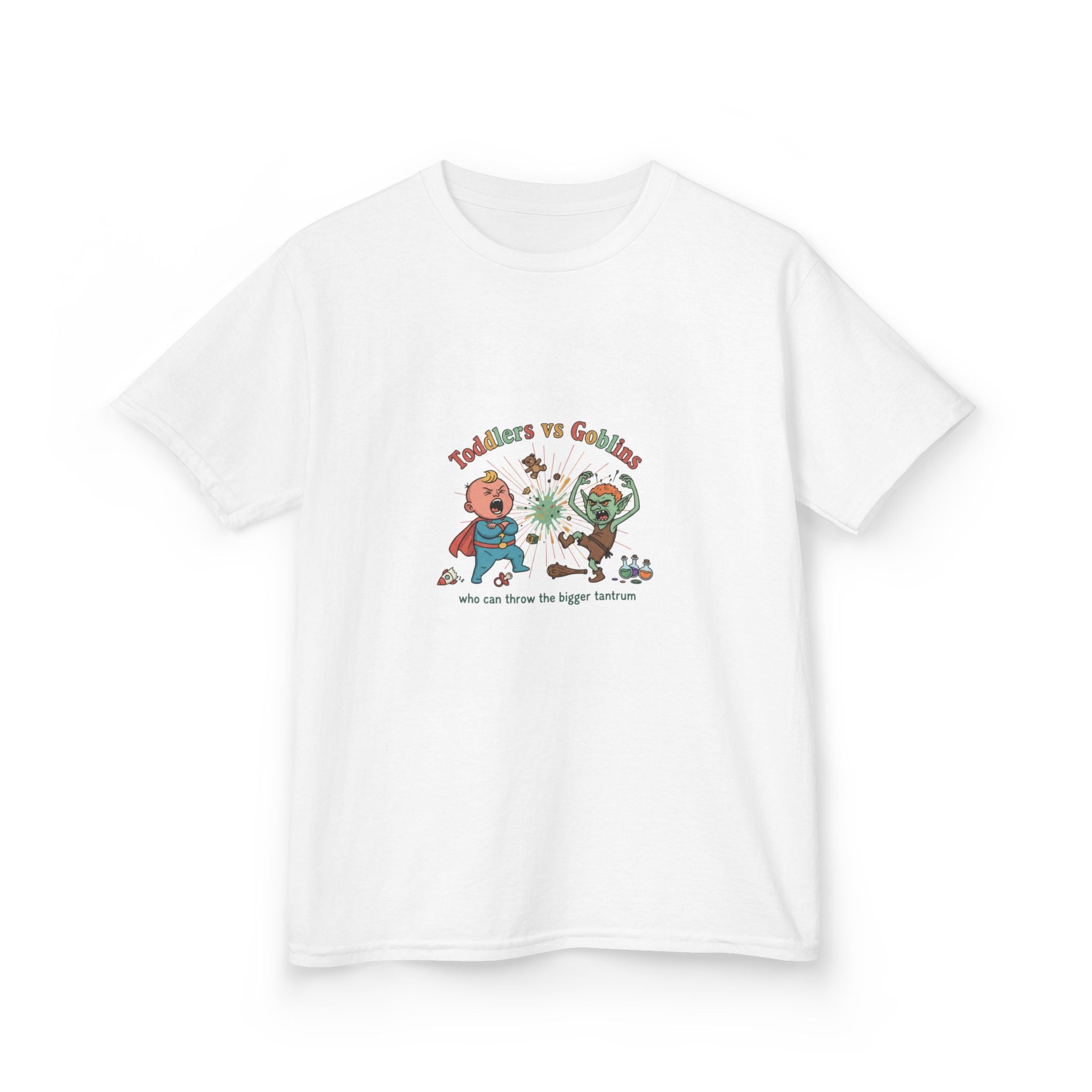 Toddlers vs. Goblins Kids T-Shirt — 'Who Can Throw the Bigger Tantrum'