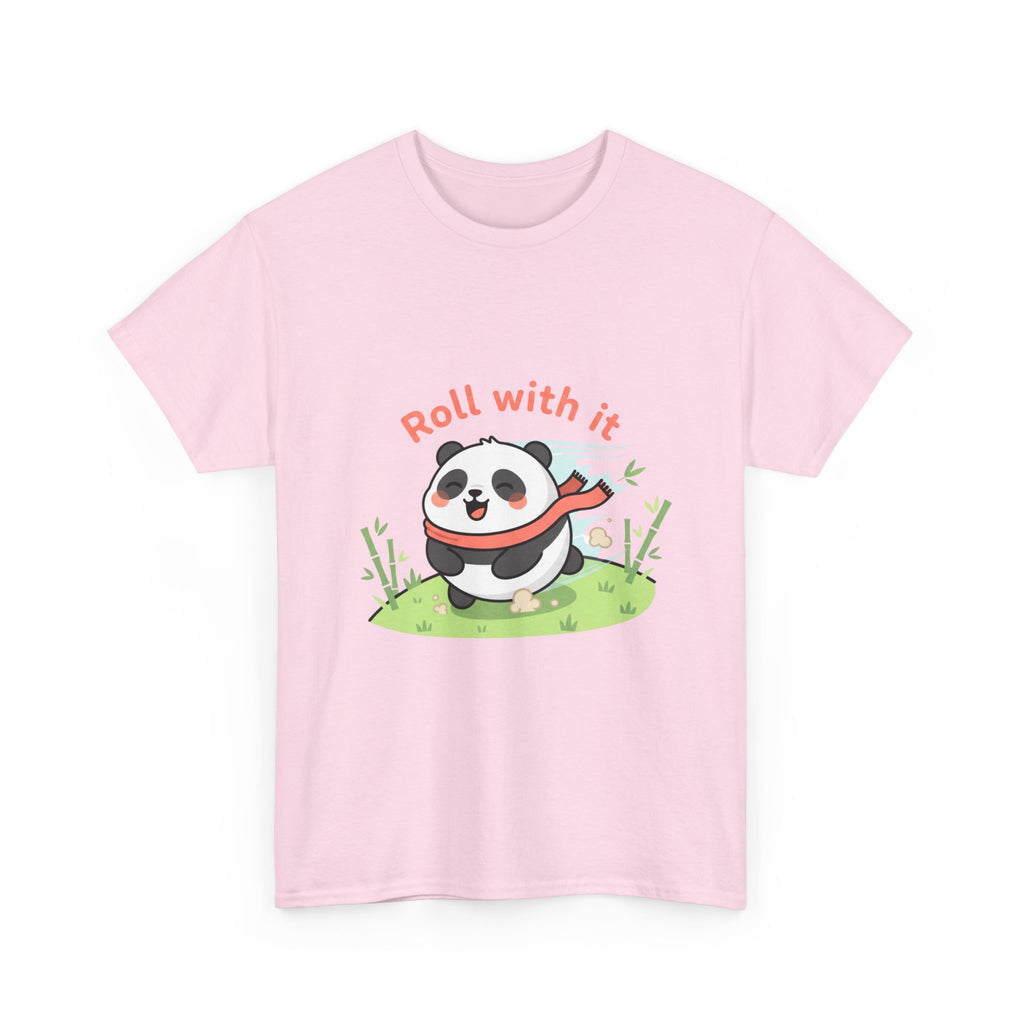 Panda "Roll With It" Cartoon Tee