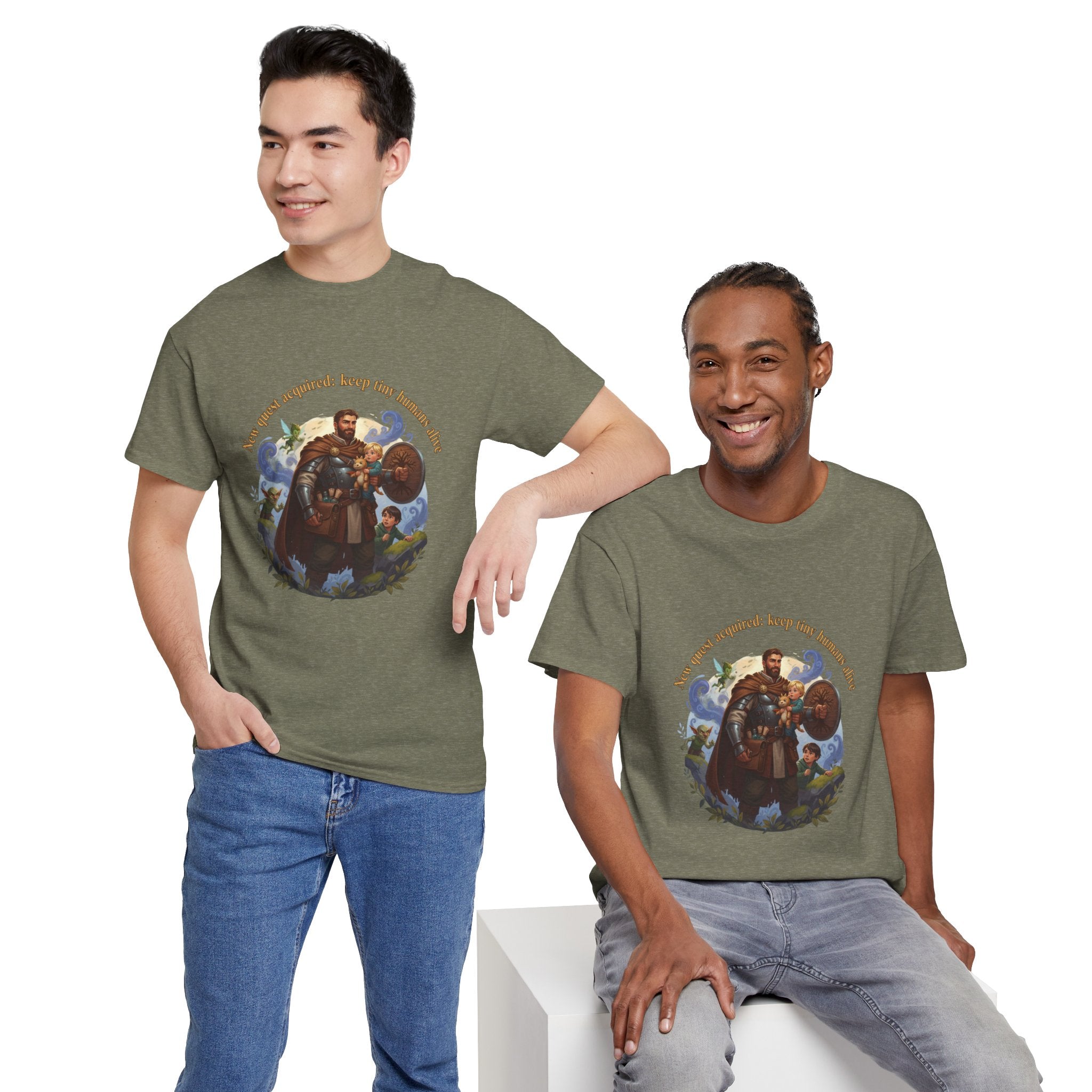 New Quest Acquired: Keep Tiny Humans Alive Dad Shirt — Father's Day Tee