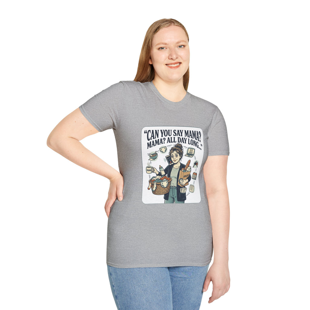 Can You Say Mama? Graphic T-Shirt — Funny Mom Life Illustration