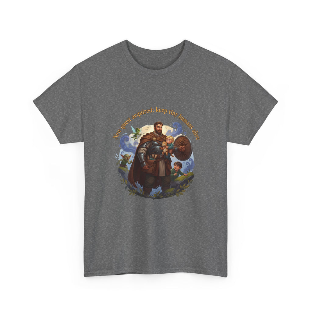 New Quest Acquired: Keep Tiny Humans Alive Dad Shirt — Father's Day Tee
