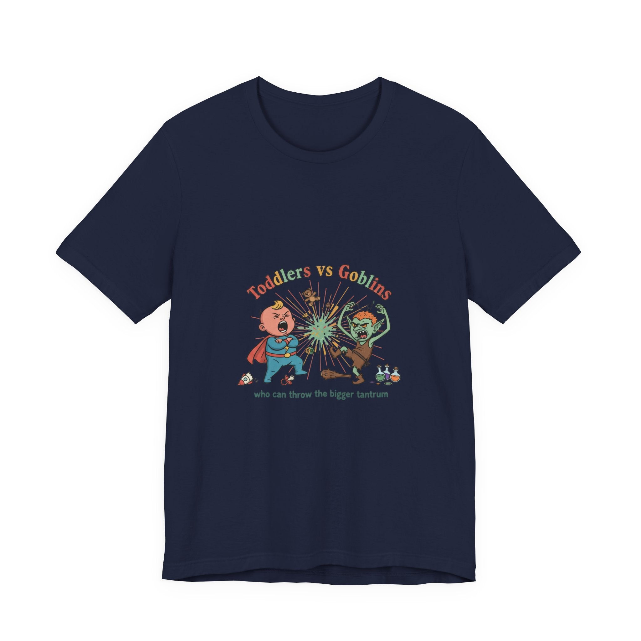 Goblins vs Toddlers T-Shirt — "Who Can Throw the Bigger Tantrum" Funny Kids & Parent Shirt