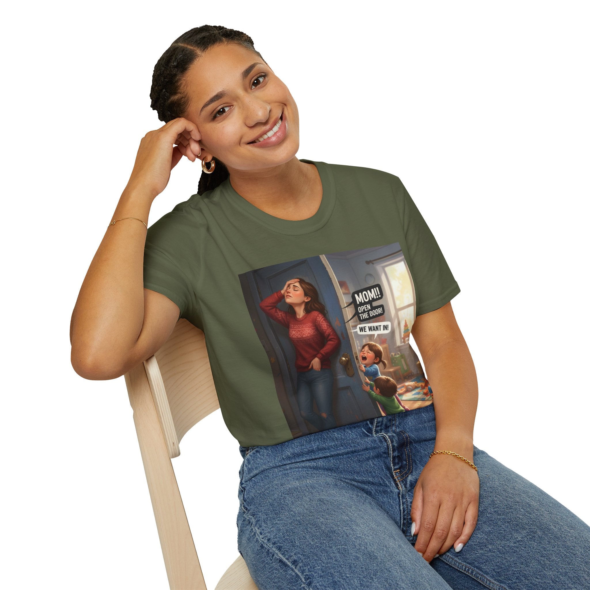 Funny Mom T-Shirt — "Taking 1 Minute" Parenting Humor Tee