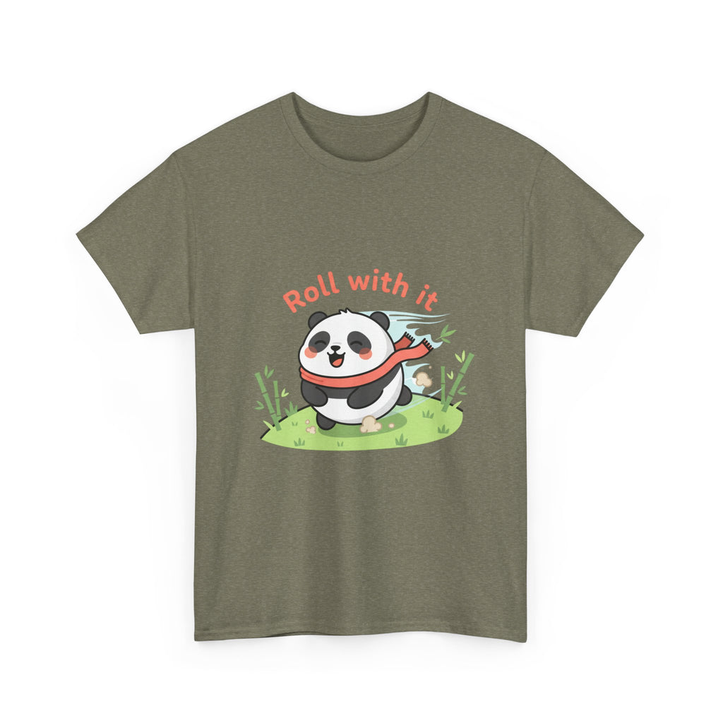 Panda "Roll With It" Cartoon Tee