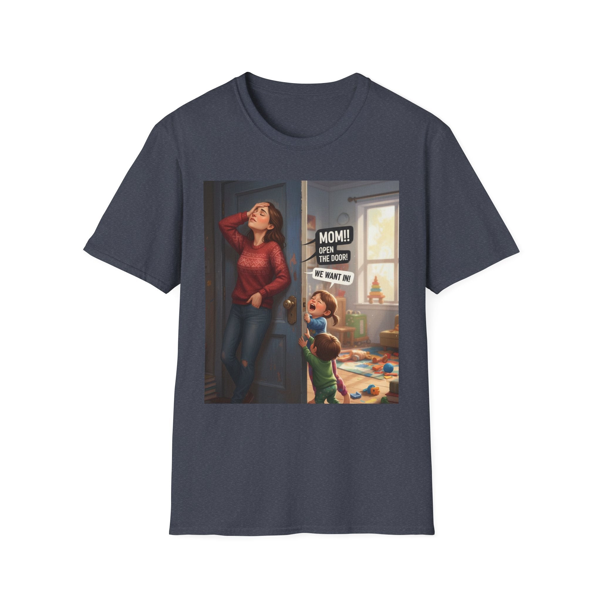Funny Mom T-Shirt — "Taking 1 Minute" Parenting Humor Tee