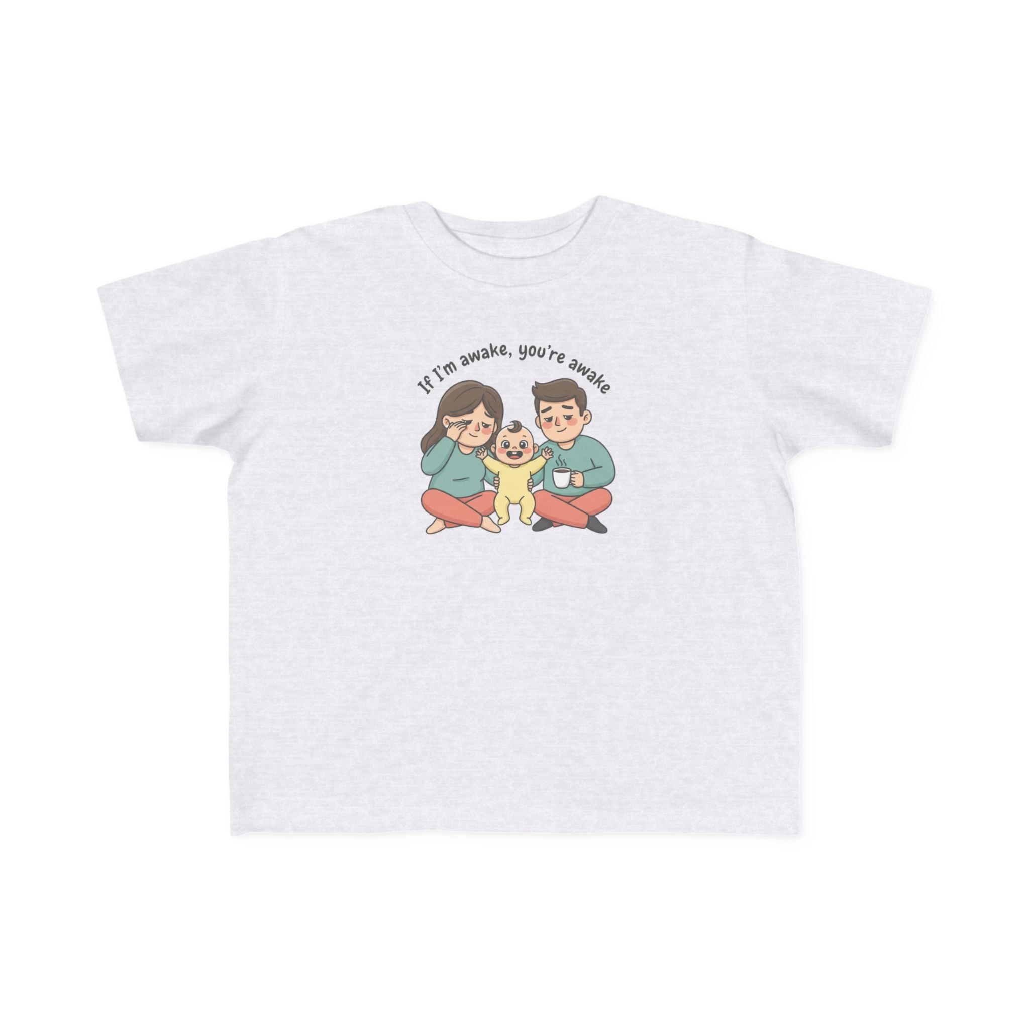 Toddler Tee — 'Tired Parents, Awake Energetic Child' Cute Kid Shirt