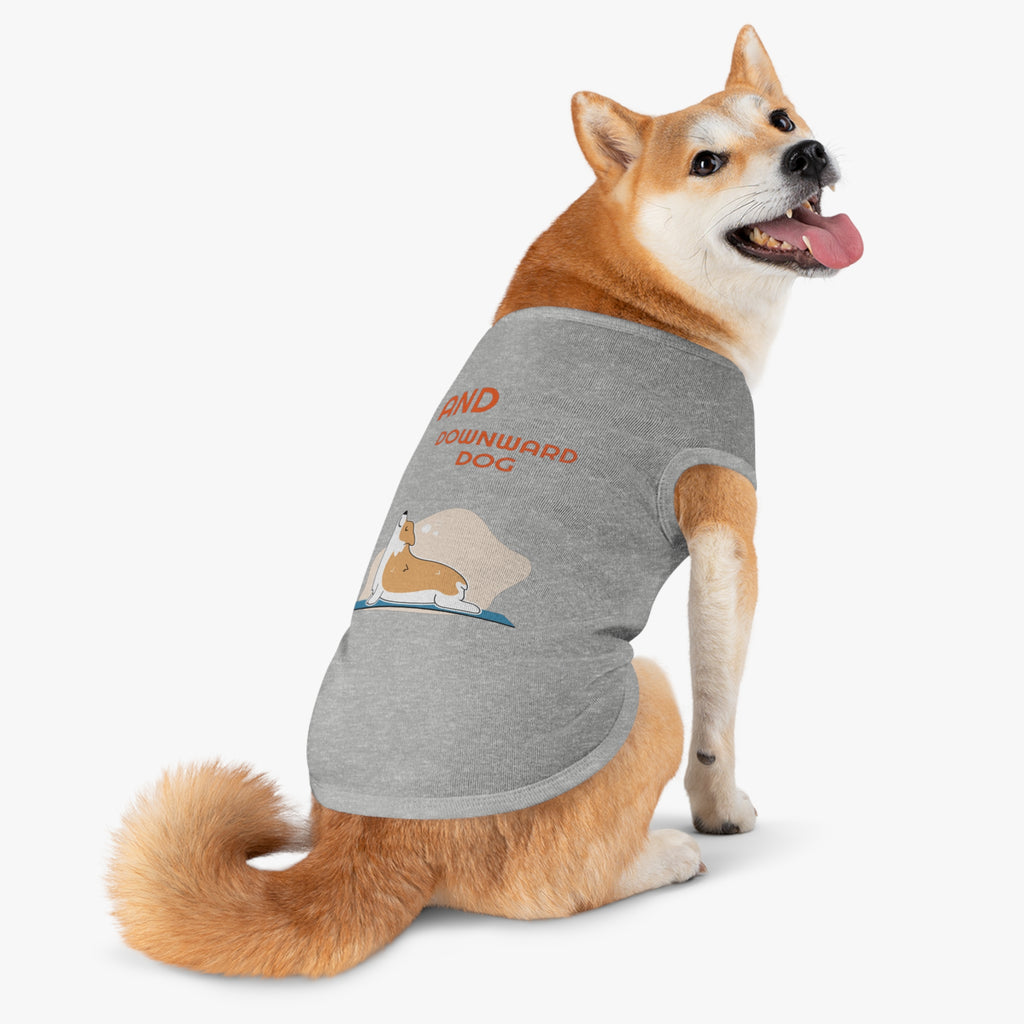 And Downward Dog Corgi Pet Tank Top — Cute Yoga Dog Shirt for Small Dogs