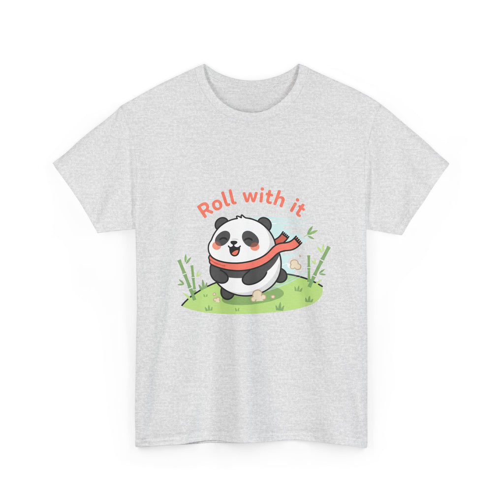 Panda "Roll With It" Cartoon Tee