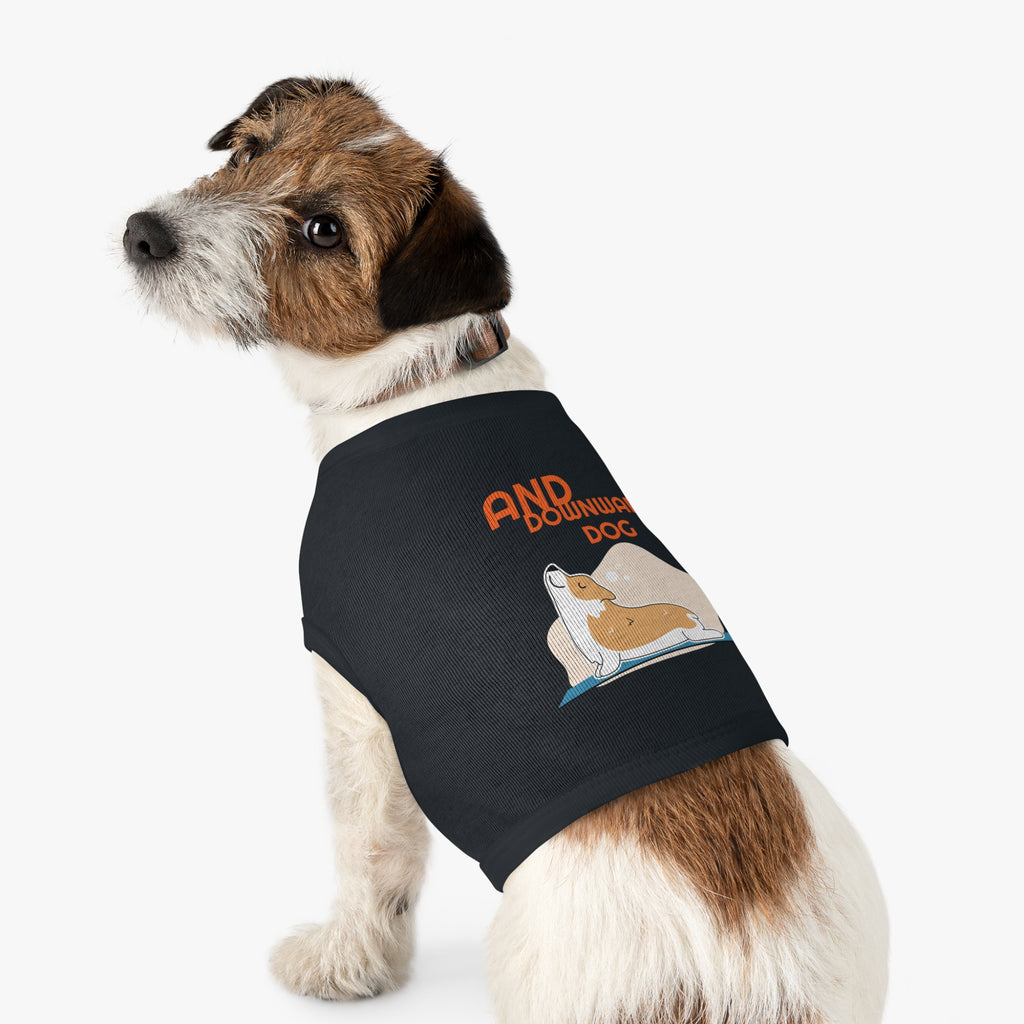 And Downward Dog Corgi Pet Tank Top — Cute Yoga Dog Shirt for Small Dogs