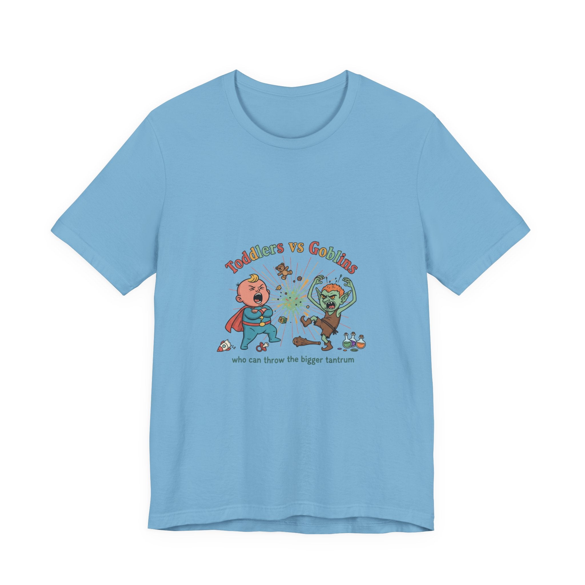 Goblins vs Toddlers T-Shirt — "Who Can Throw the Bigger Tantrum" Funny Kids & Parent Shirt