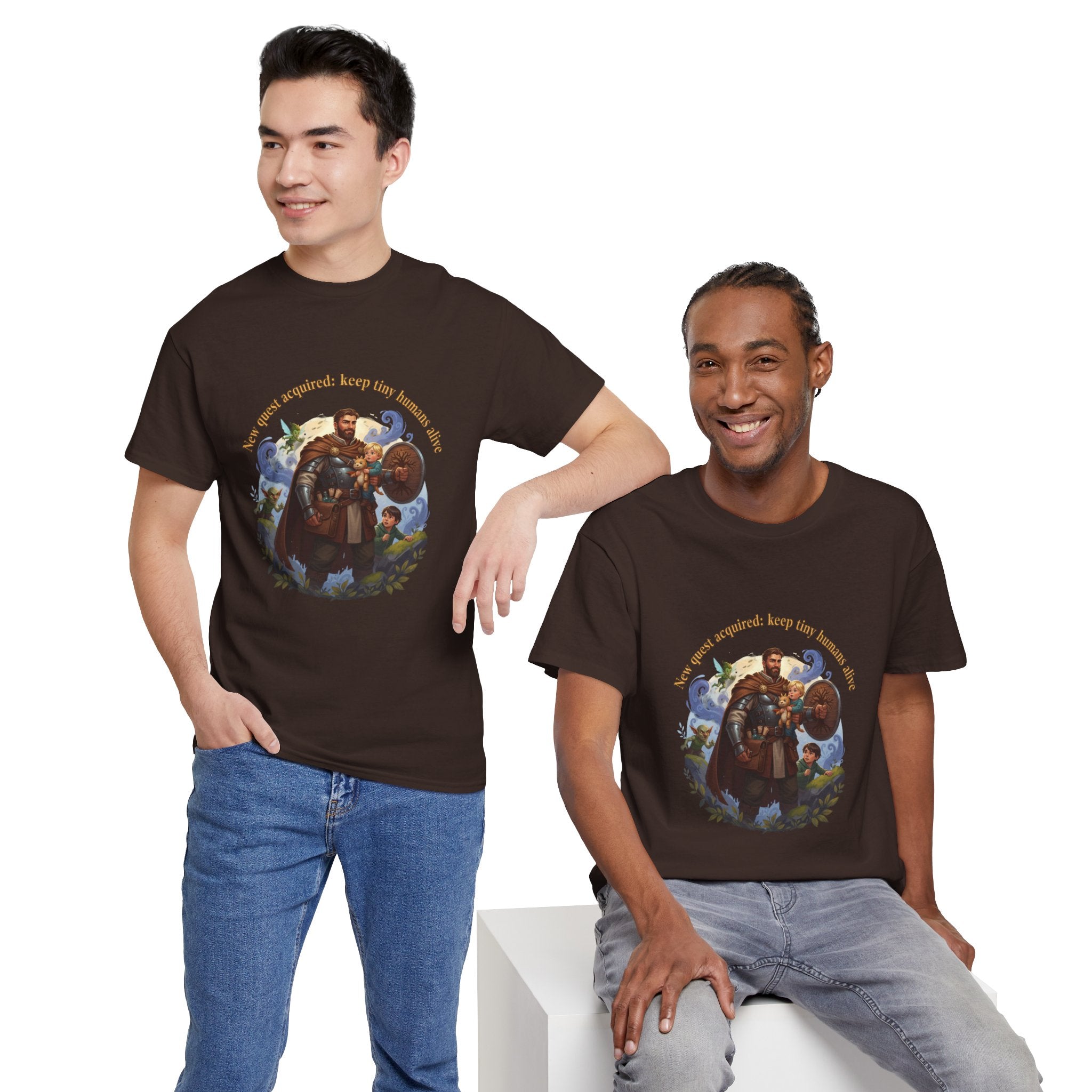 New Quest Acquired: Keep Tiny Humans Alive Dad Shirt — Father's Day Tee